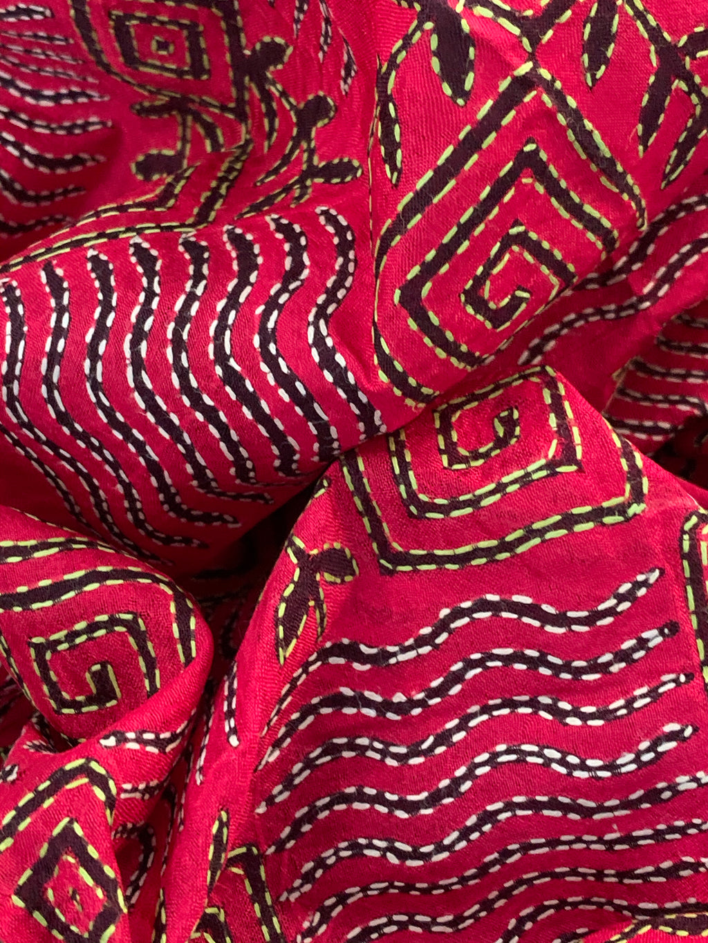 Handcrafted Kantha Cotton Silk Dupatta