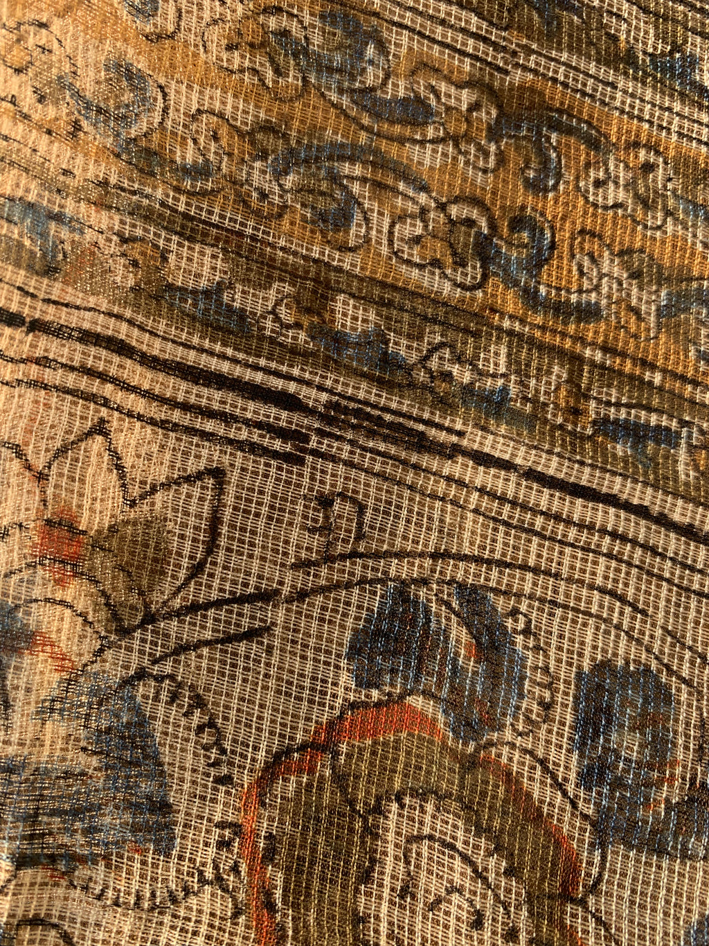 Handwoven and Handblock Natural Dye Kalamkari Kota Dupatta