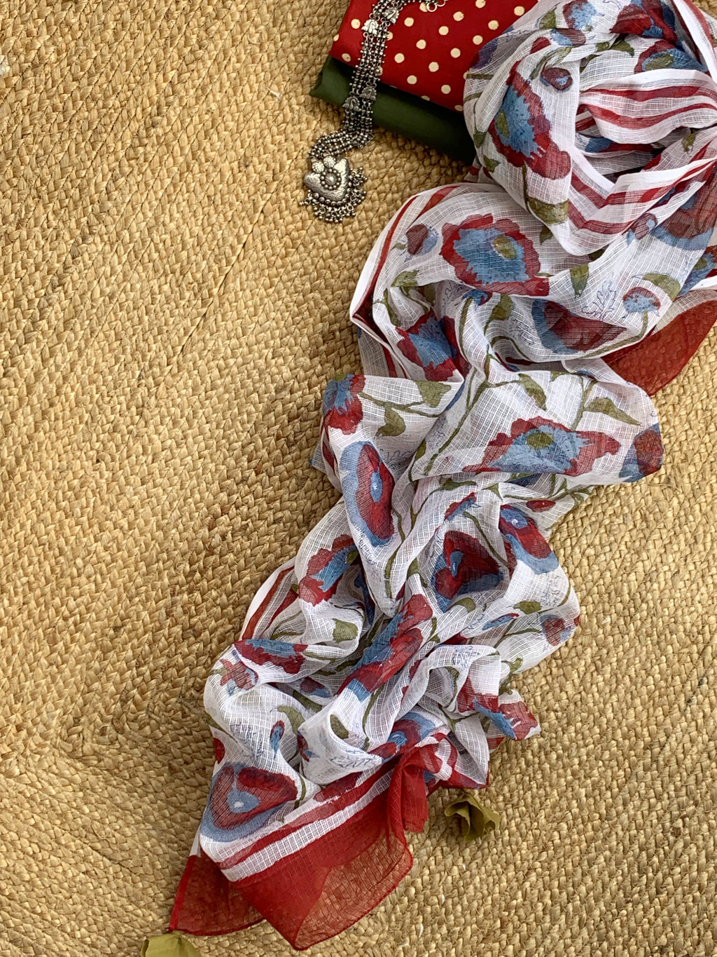 Handcrafted Cotton Kota Dupatta Suit