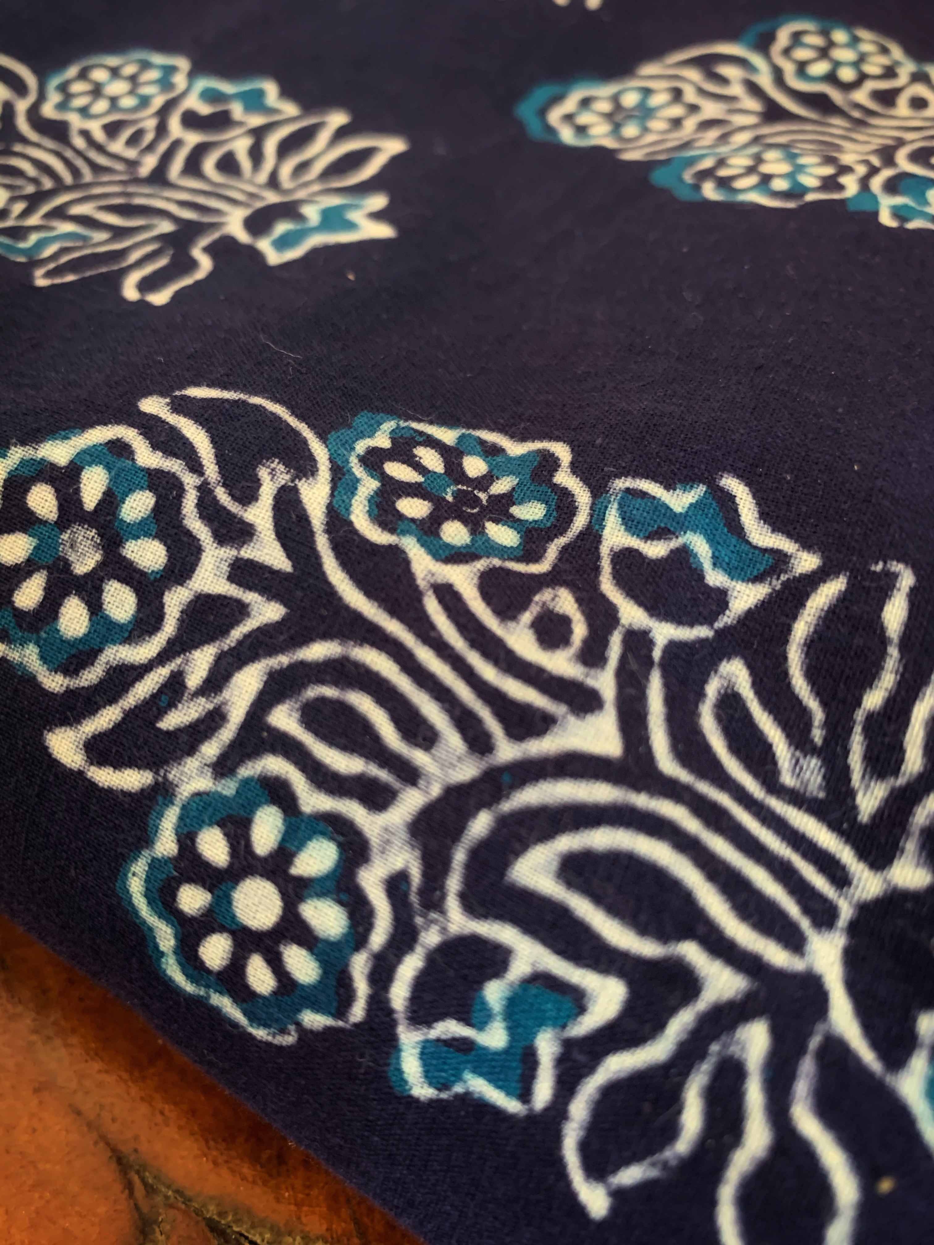 Hand Block Printed Cotton Kurta Bottom Set