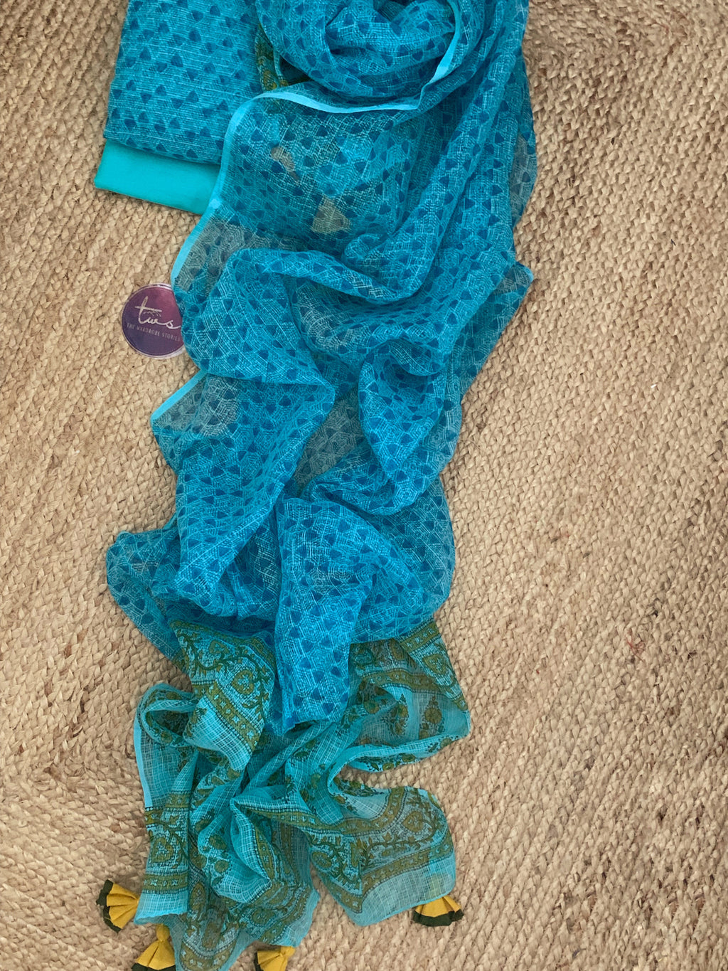 Blue Handcrafted Kota Suit
