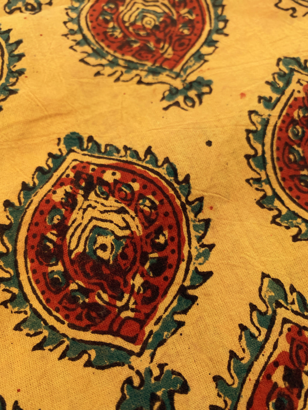 Hand Block Printed Ajrakh Natural Dyed Cotton Fabric Kurta Bottom Set