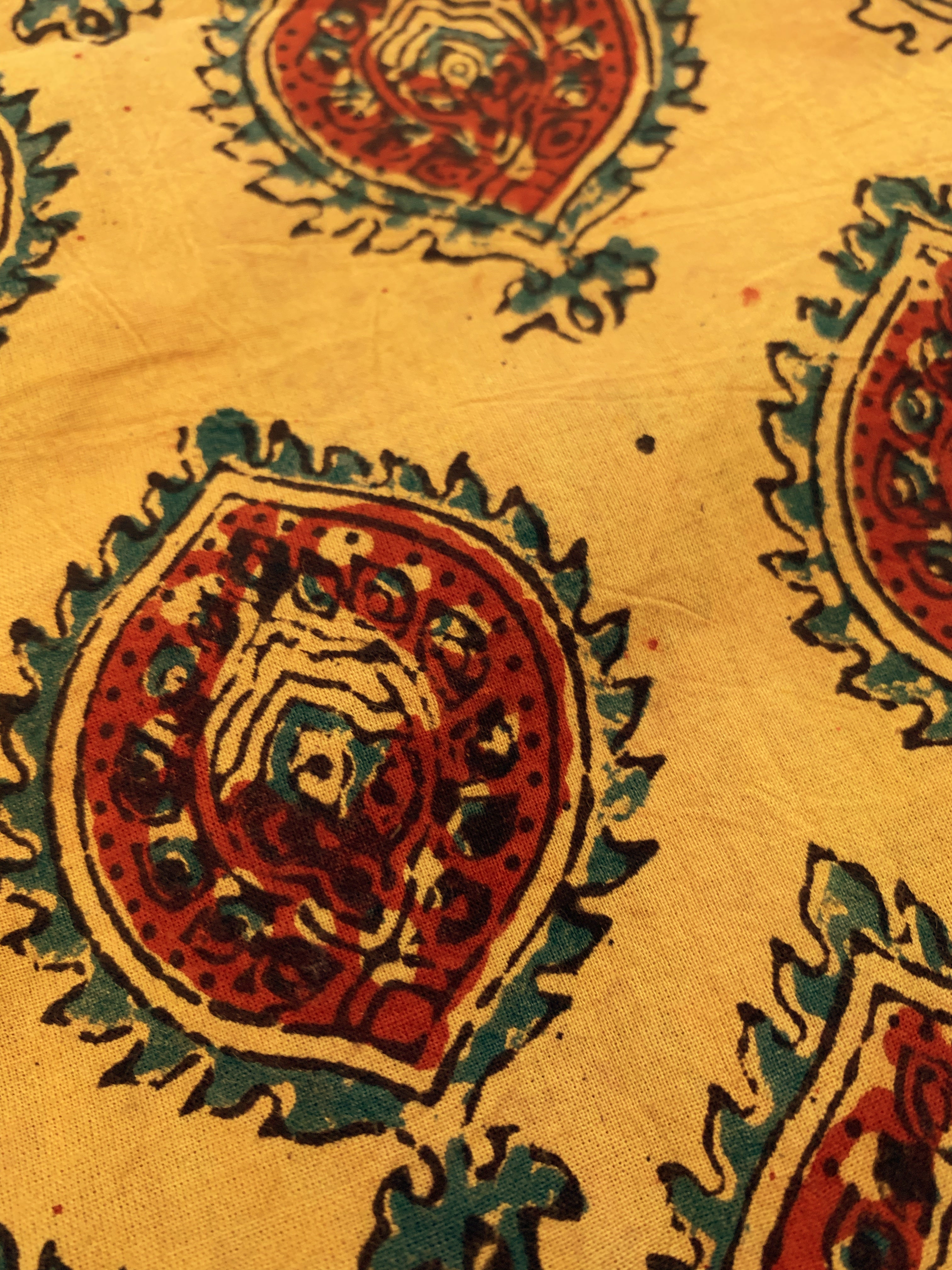 Hand Block Printed Ajrakh Natural Dyed Cotton Fabric Kurta Bottom Set