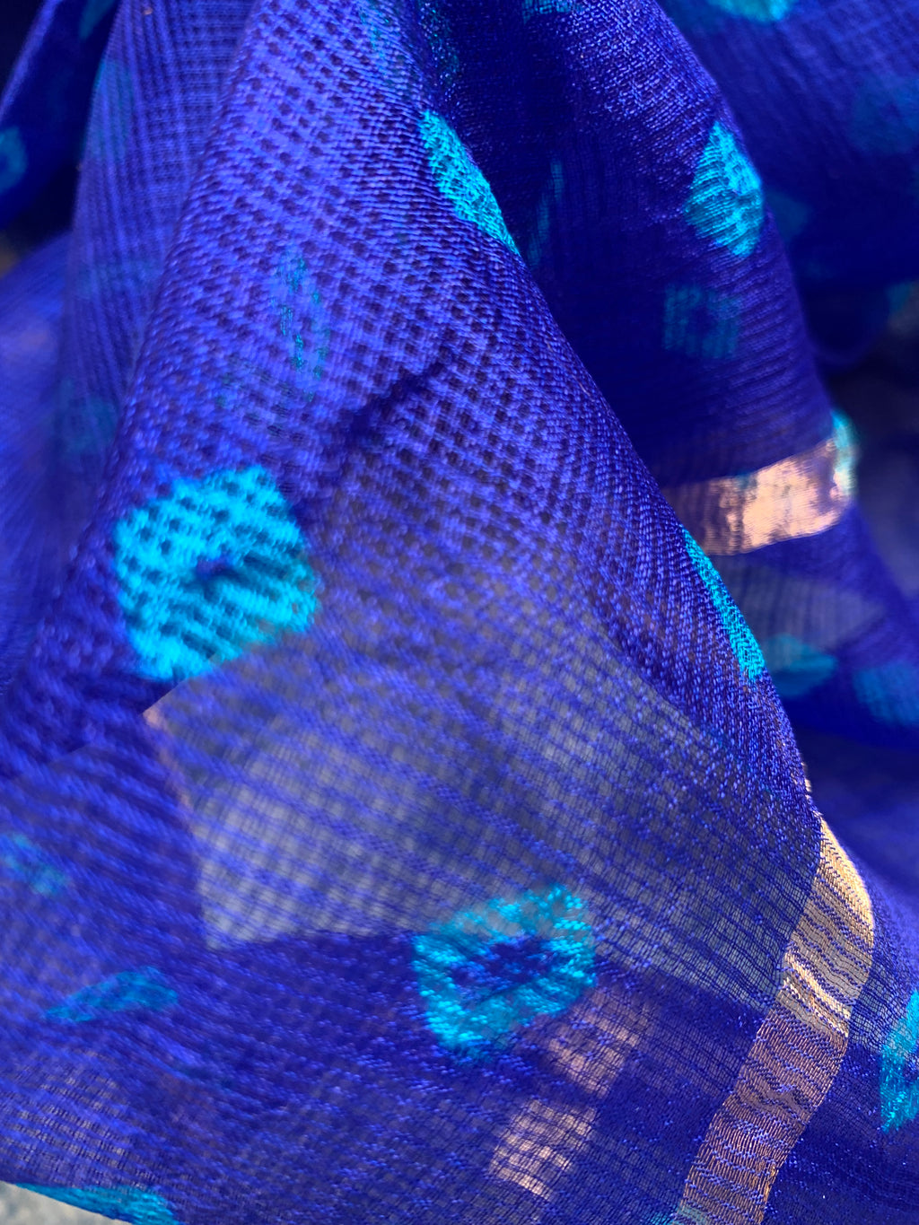 Handcrafted Tie-Dye Silk Kota Doria Dupatta