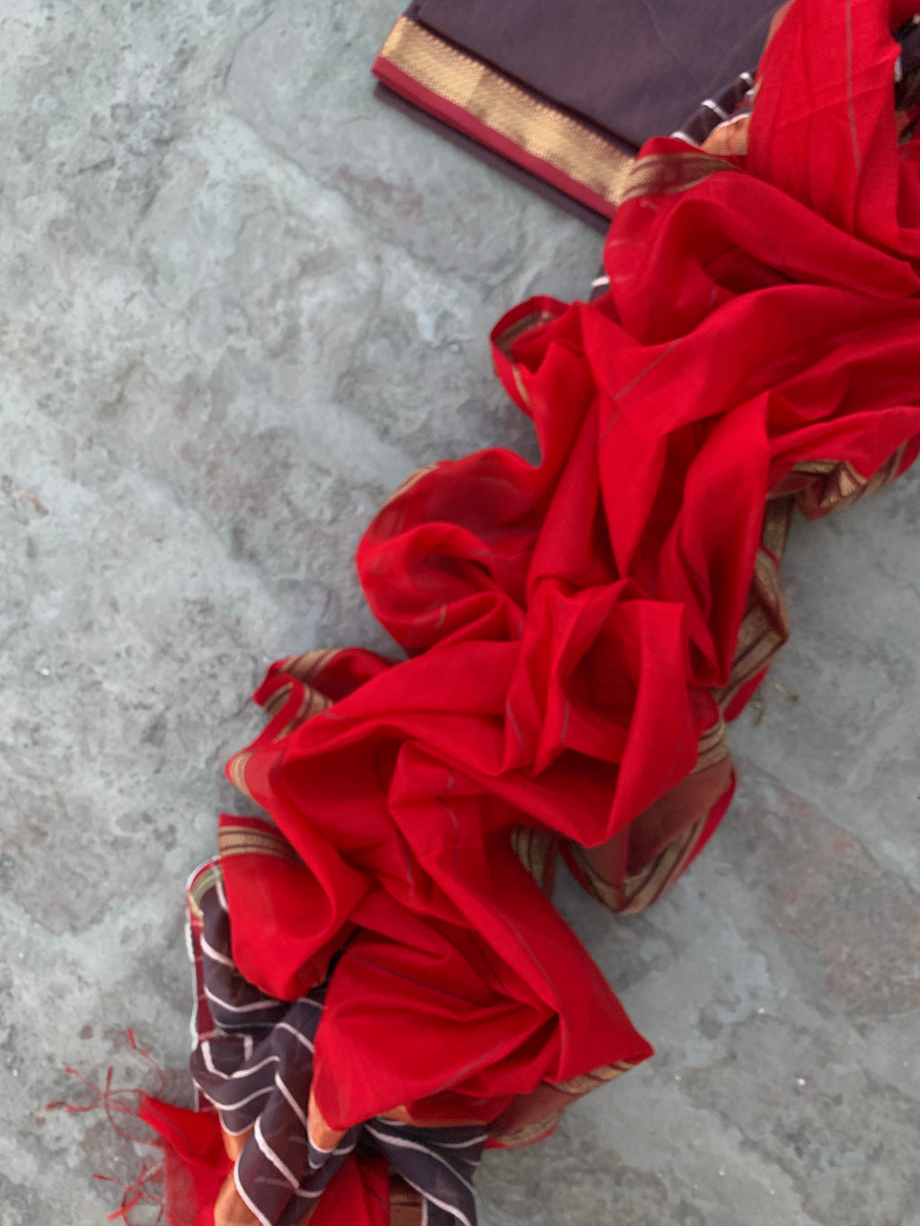 Handwoven Maheshwari Kurta dupatta set