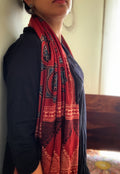 Natural Dyes Hand Block Ajrakh Dupatta