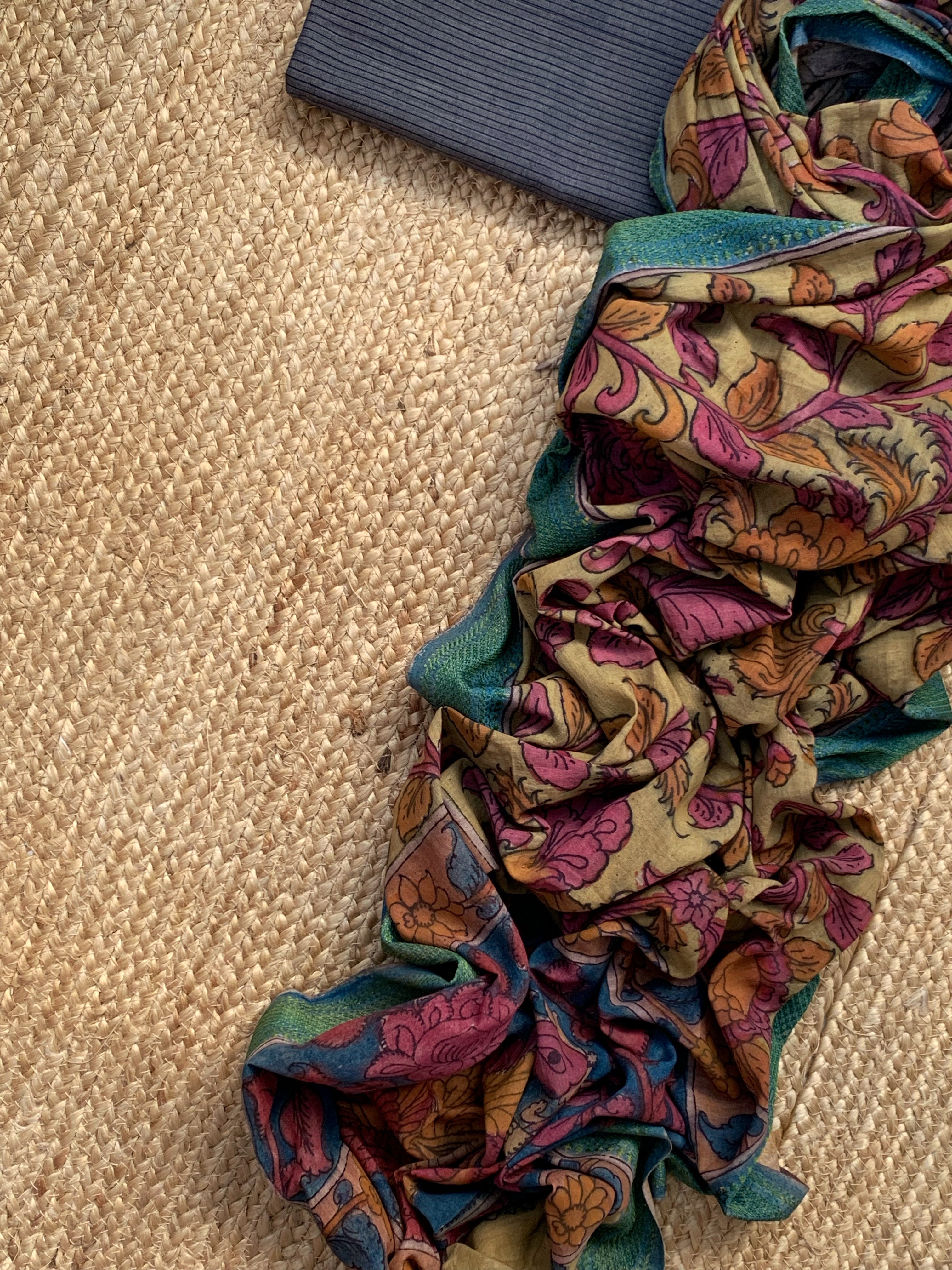 Handcrafted Kalamkari Kurta Dupatta Set