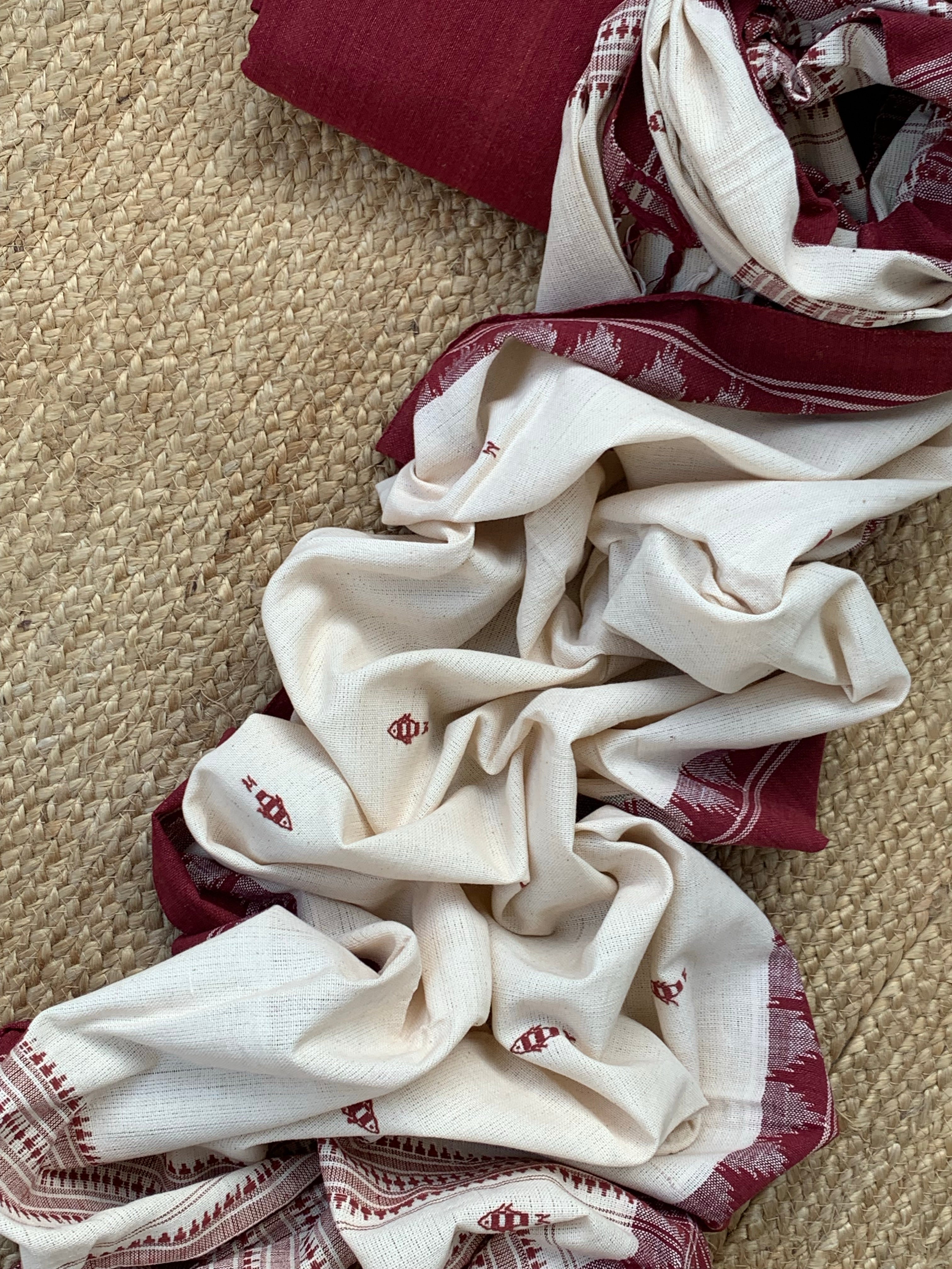 Handspun Handwoven Kotpad Kurta Dupatta Set