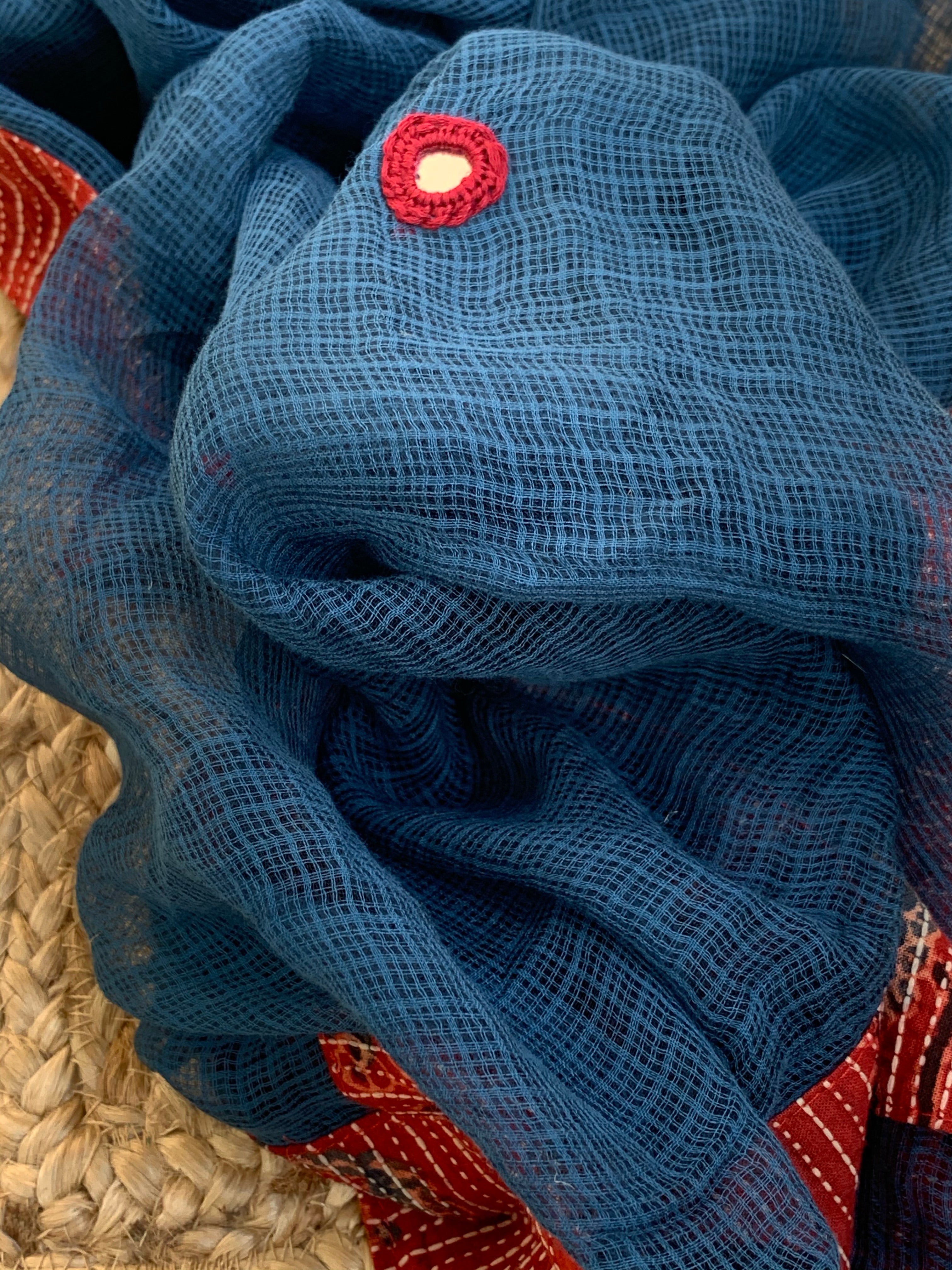 Handblock Ajrakh Cotton Kota Suit