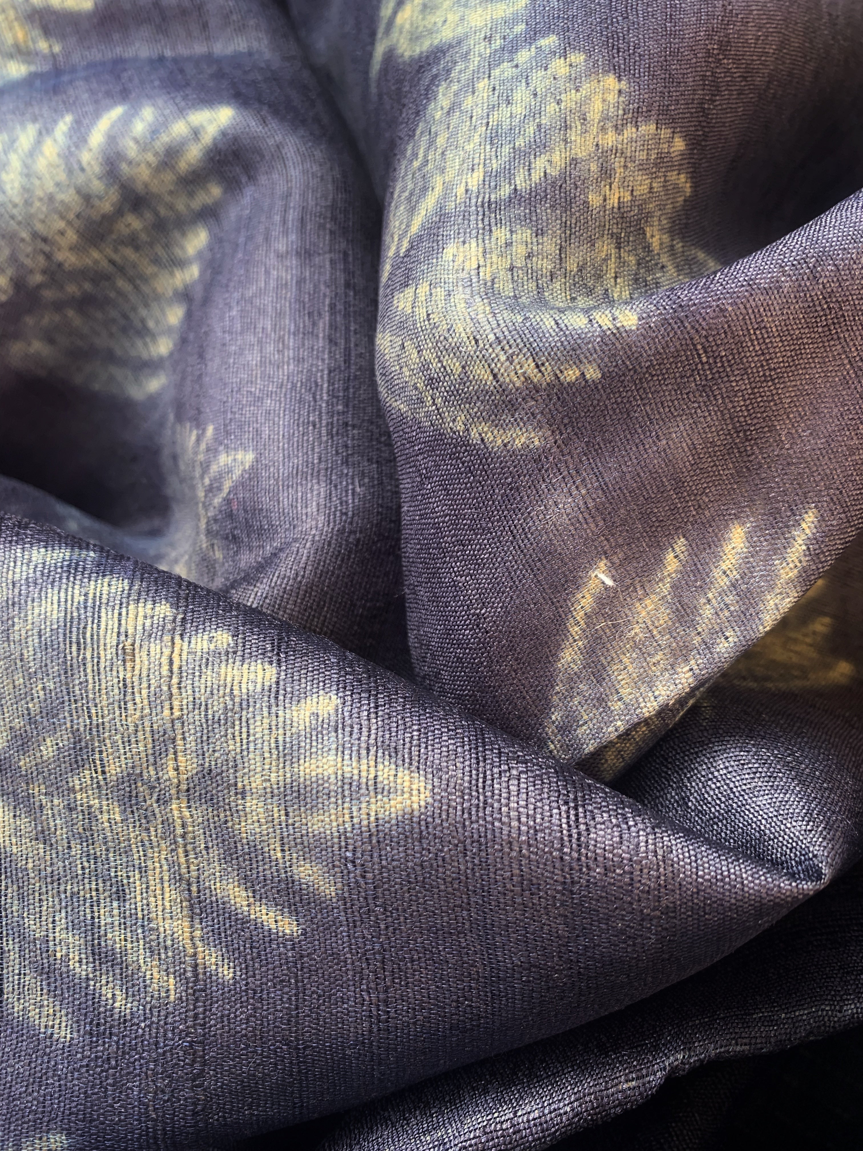 Handwoven & Handmade Tussar Shibori Kurta Dupatta Set - Blue