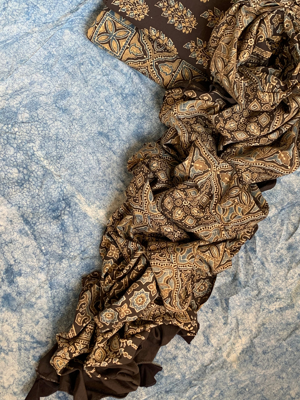 Natural Dyes Handblock Ajrakh Cotton Suit