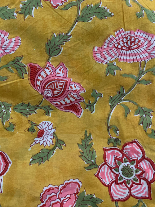 Hand Block Printed Bagru Azo free Dye Cotton Fabric 260/metre