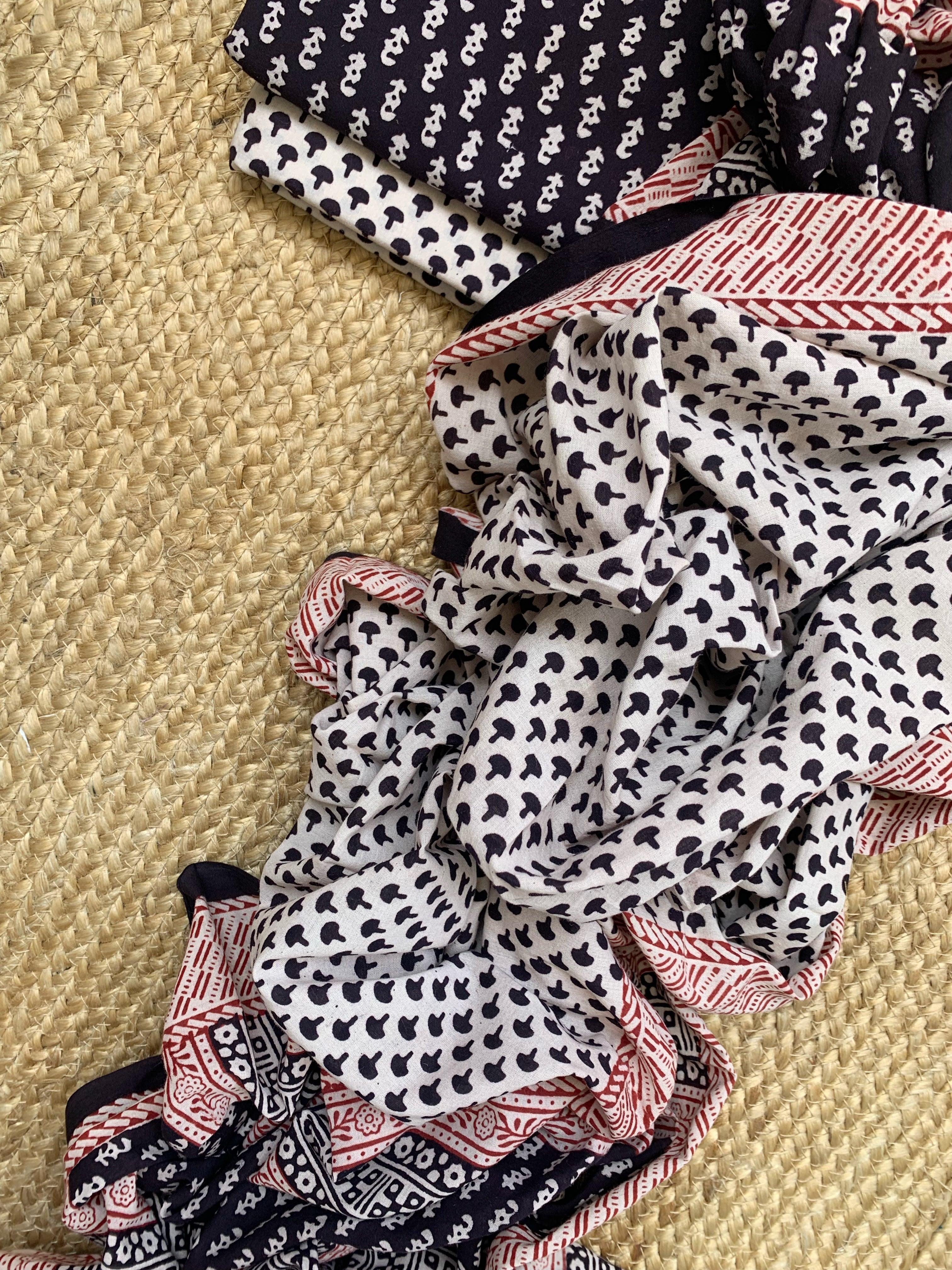 Natural Dyed Bagh Block Print Cotton Suit