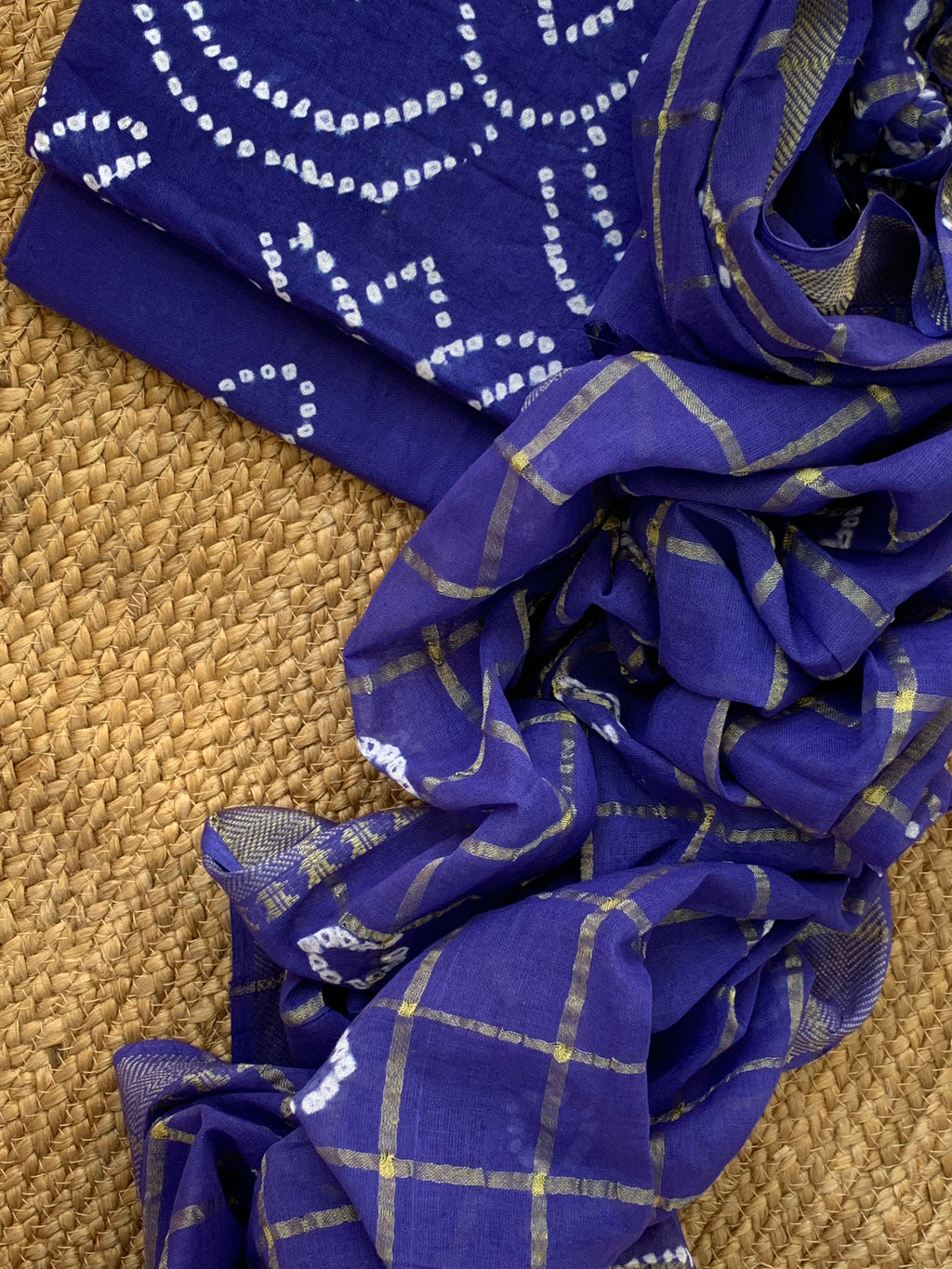 Handdone Bandhani Suit