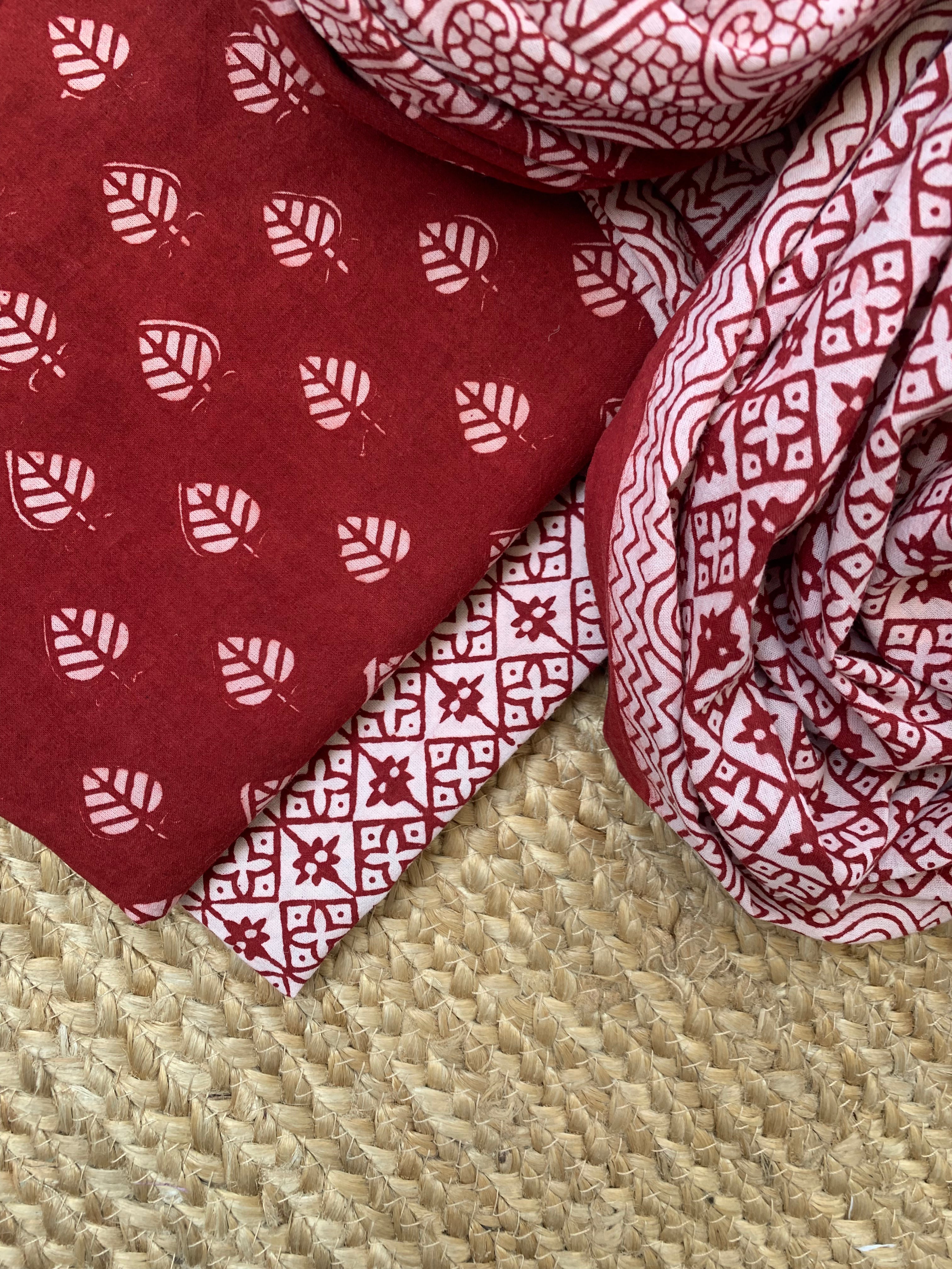 Natural Dyed Bagh Block Print Cotton Suit