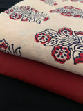 Hand Block Printed Cotton Kurta Bottom Set