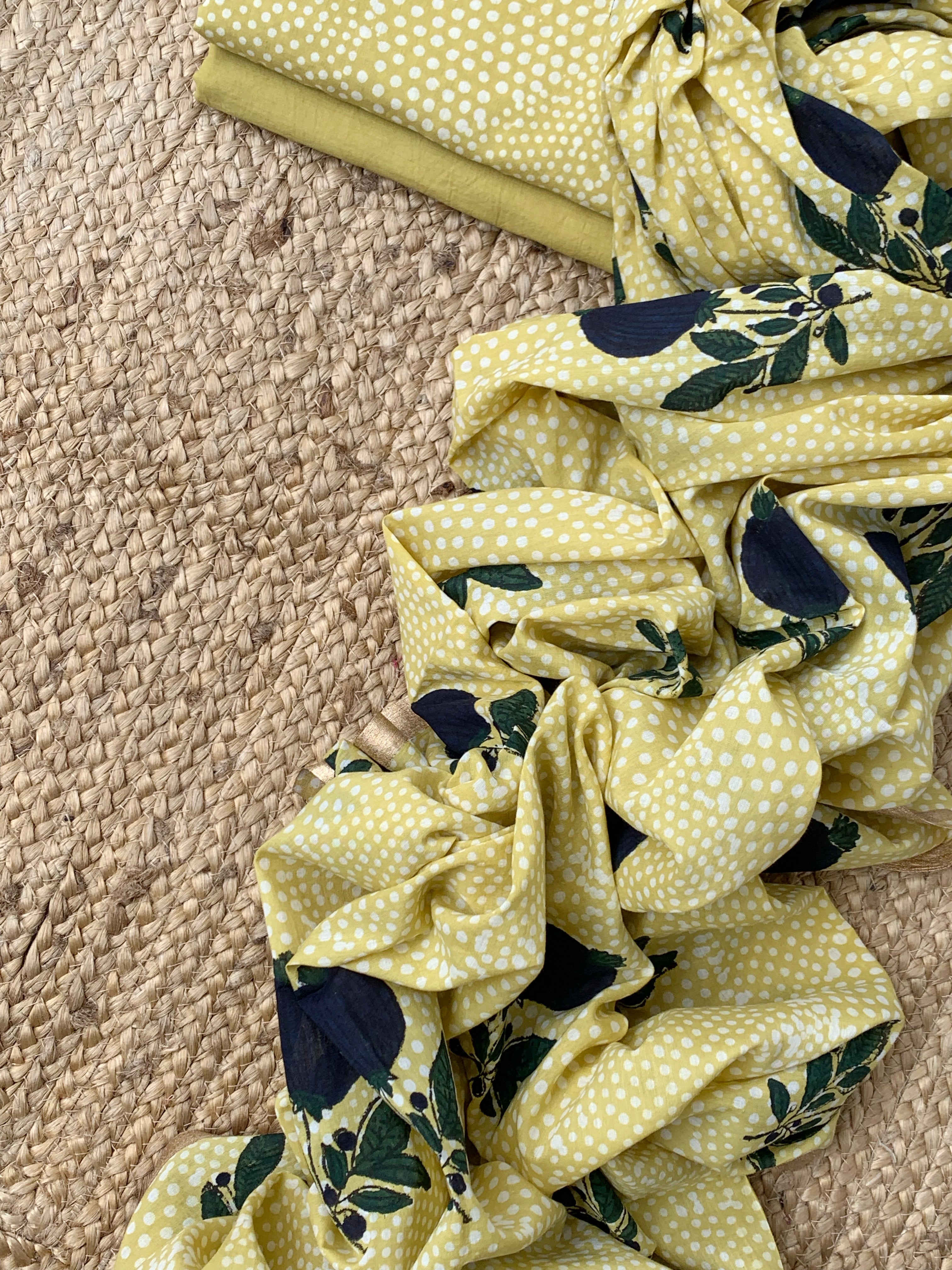Handcrafted Cotton Mul Dupatta Suit