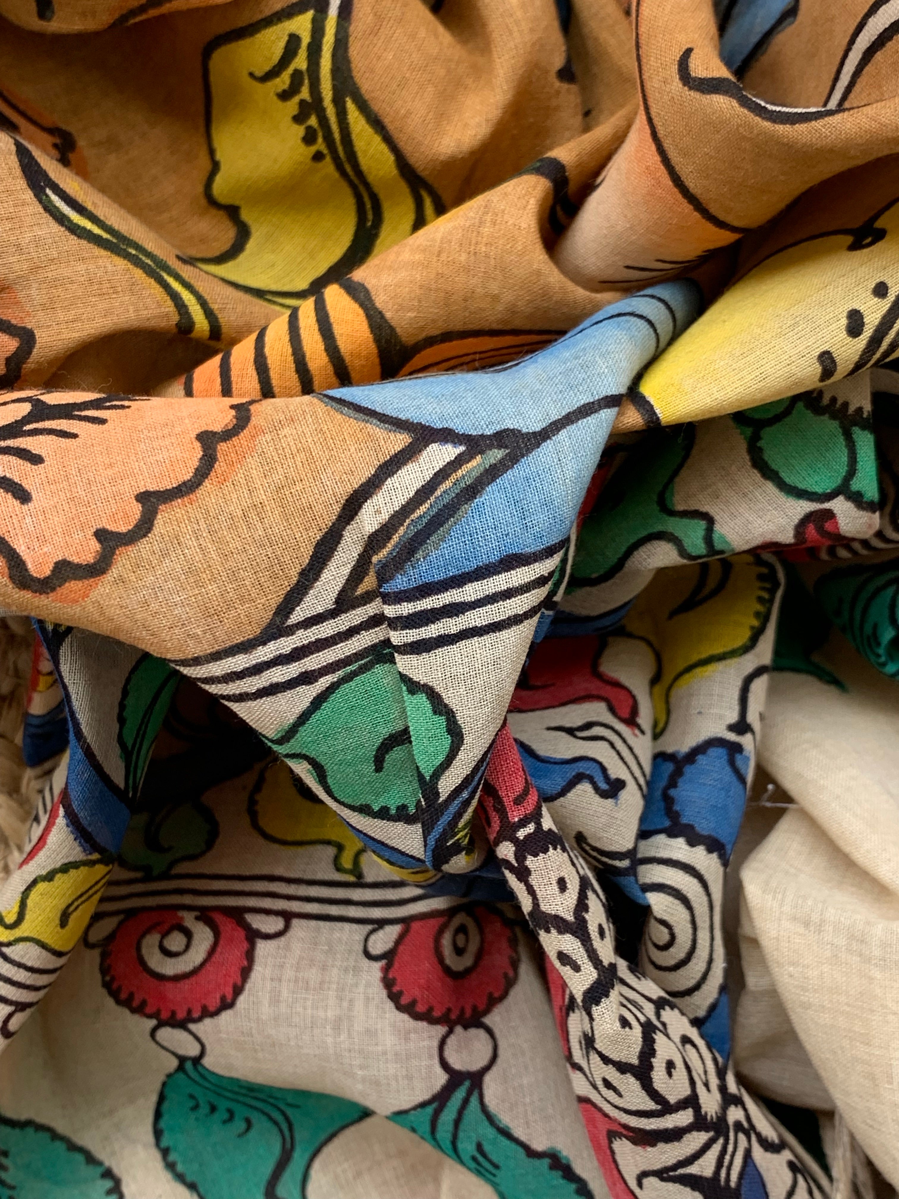 Handwoven Handcrafted Kalamkari Kurta Dupatta Set