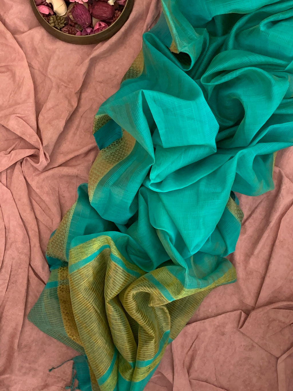Handwoven Maheshwari Kurta dupatta set