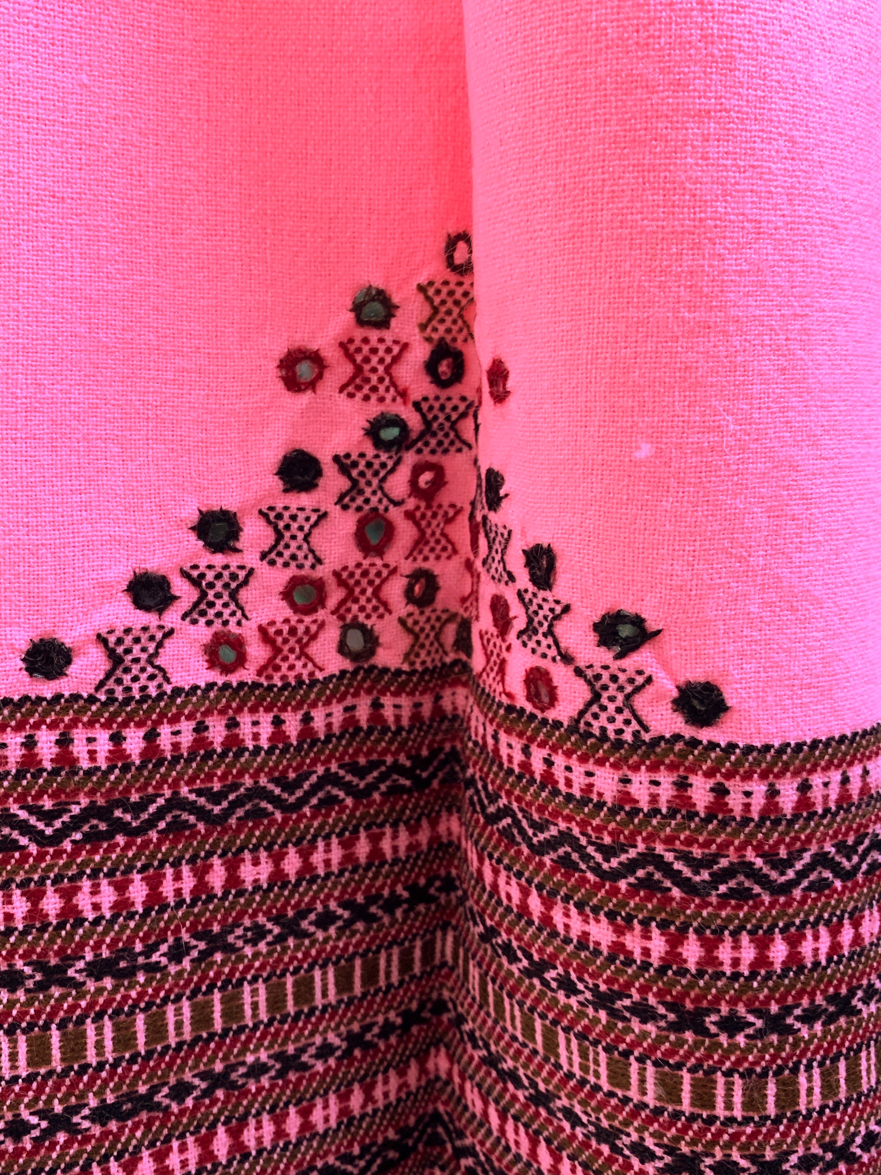 Mirror Work Handwoven Woollen Shawl