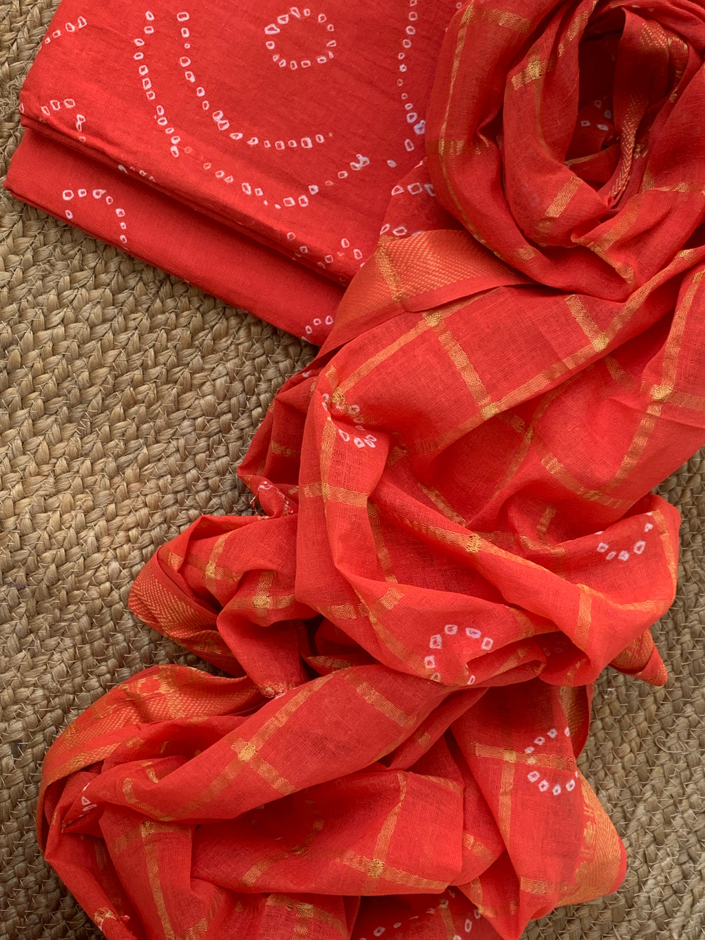 Handdone Bandhani Suit