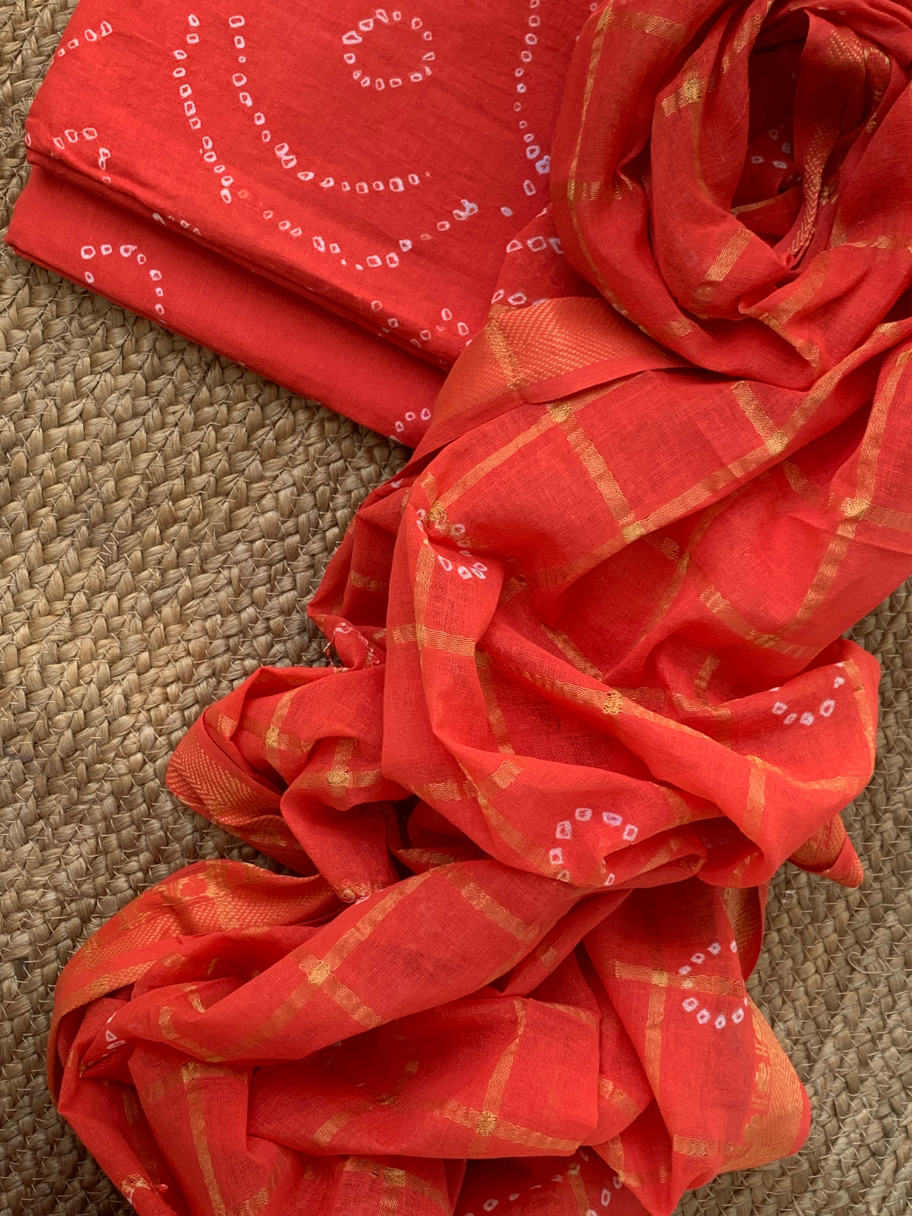 Handdone Bandhani Suit