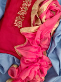 Cotton Silk Embroidered Suit