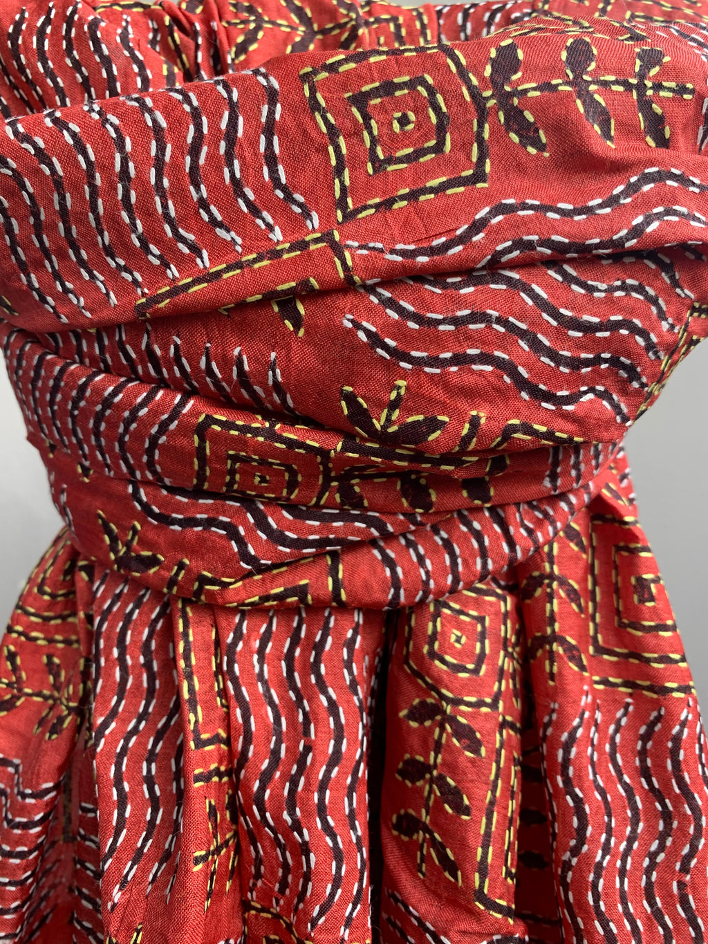 Handcrafted Kantha Cotton Silk Dupatta