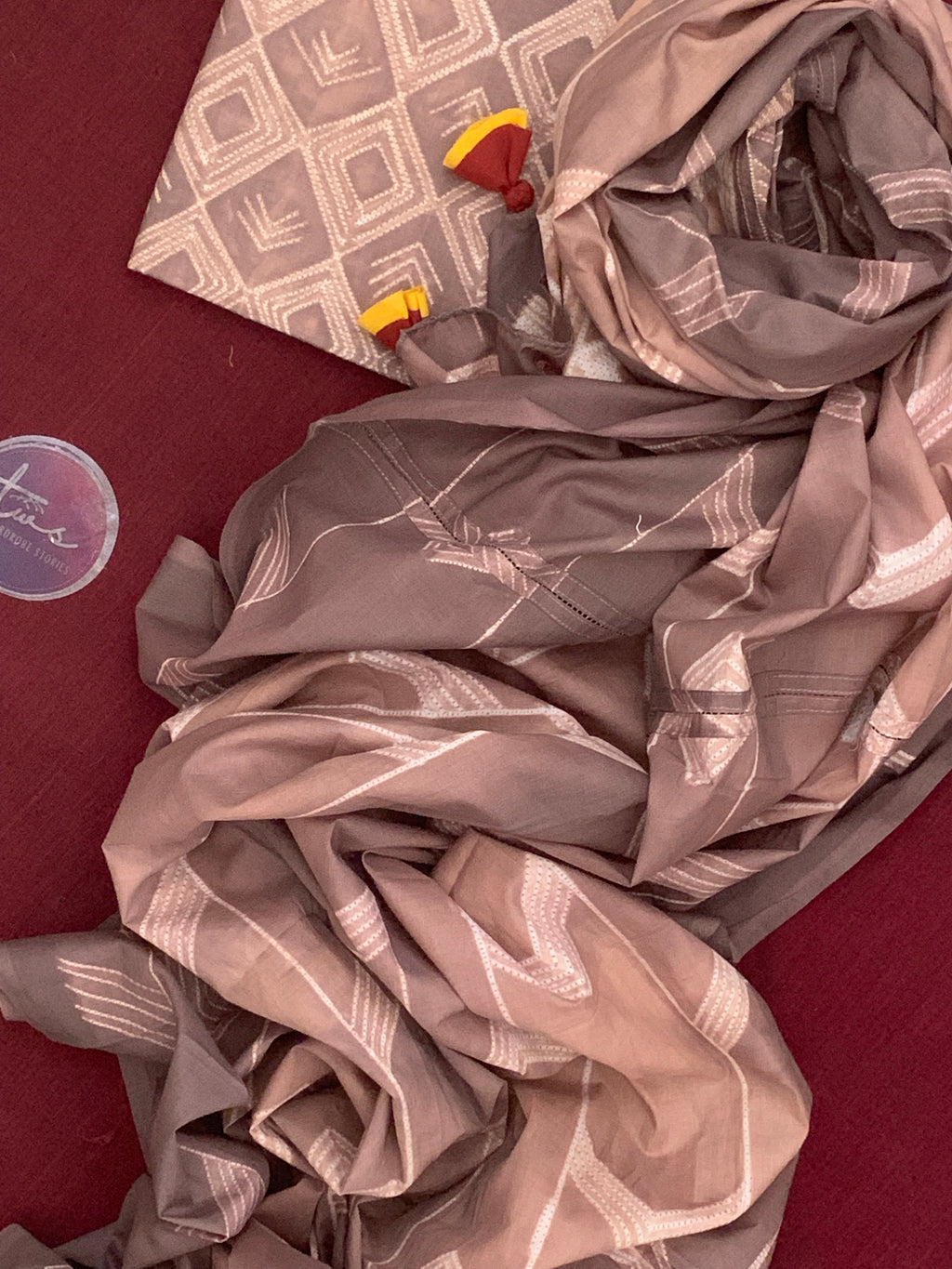 Handcrafted Shibori Kurta Dupatta Set