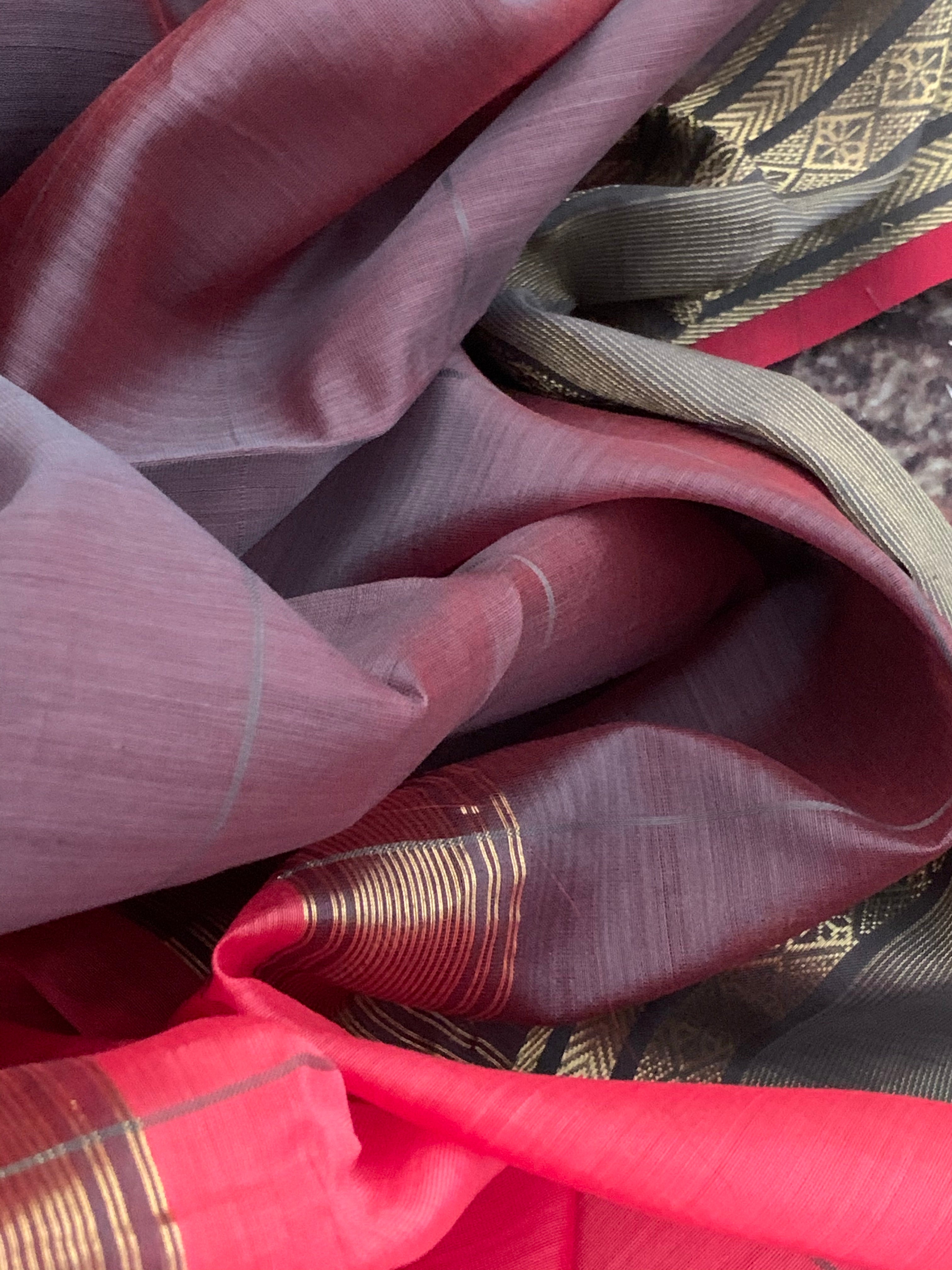 Handwoven Maheshwari Silk Cotton Dupatta