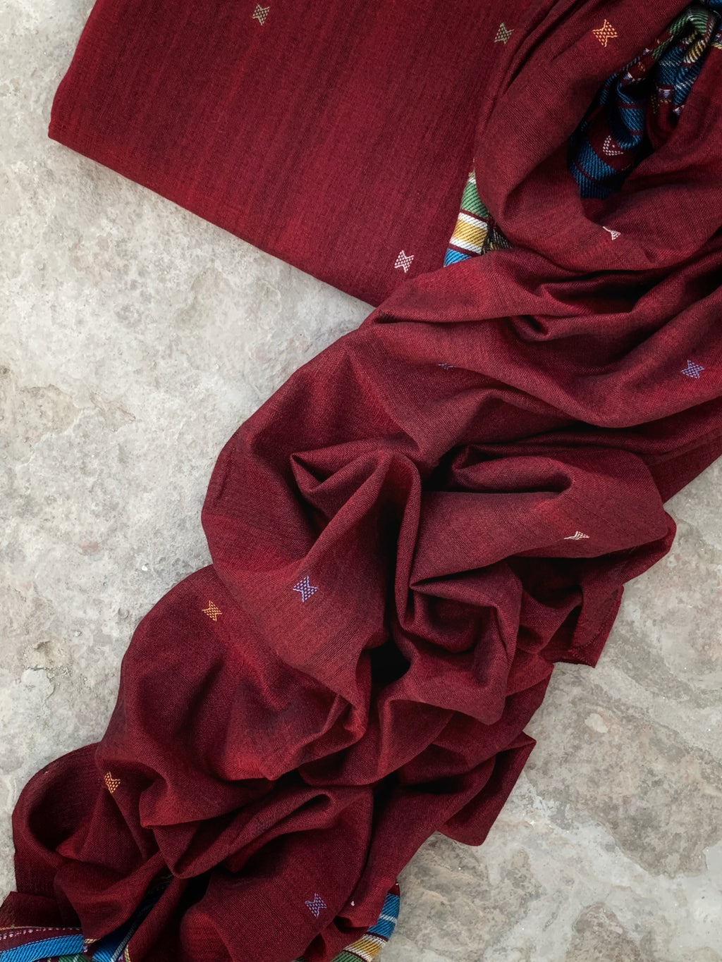 Handwoven Bhujodi Kurta Dupatta Set