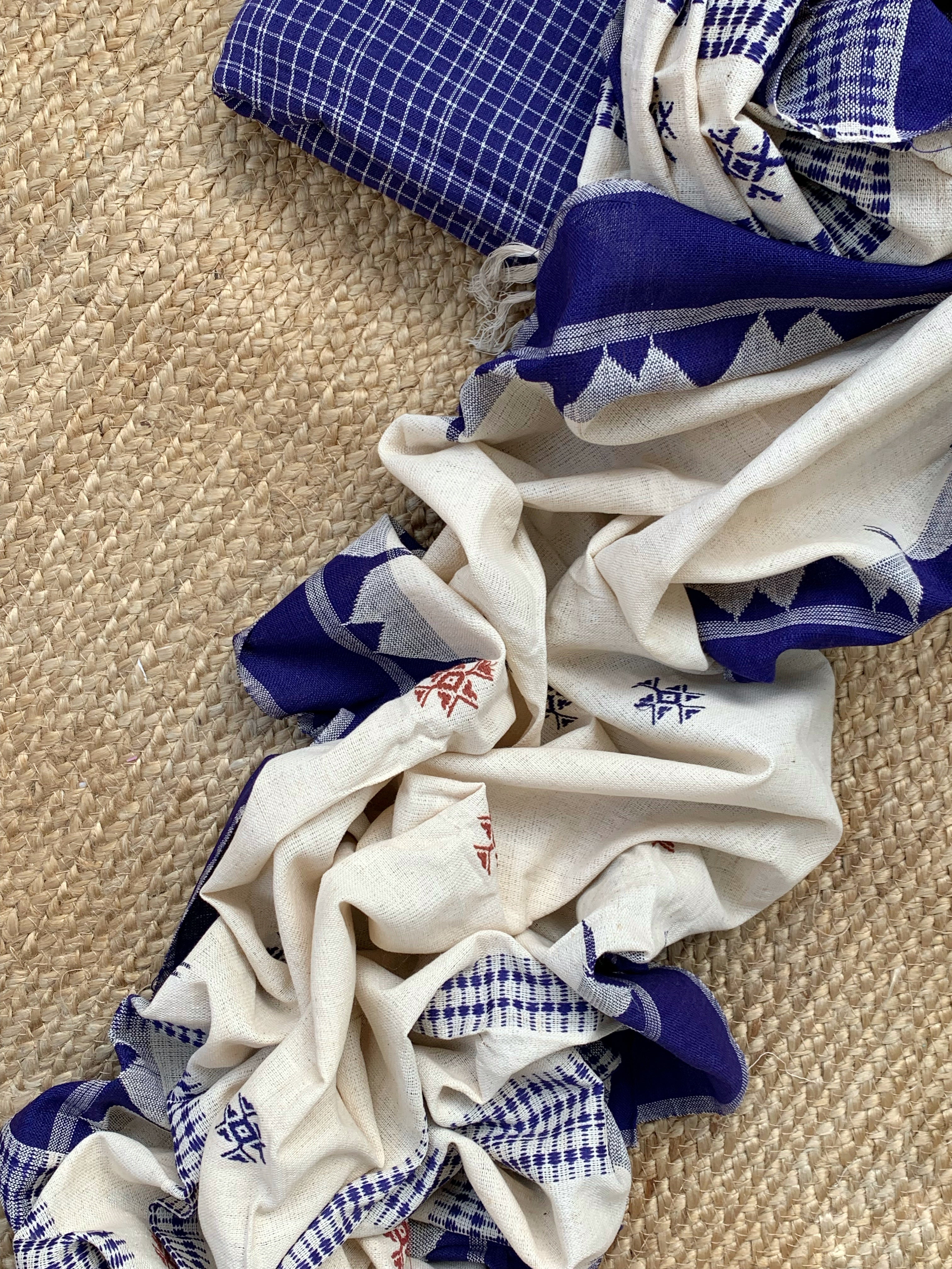 Handspun Handwoven Kotpad Kurta Dupatta Set