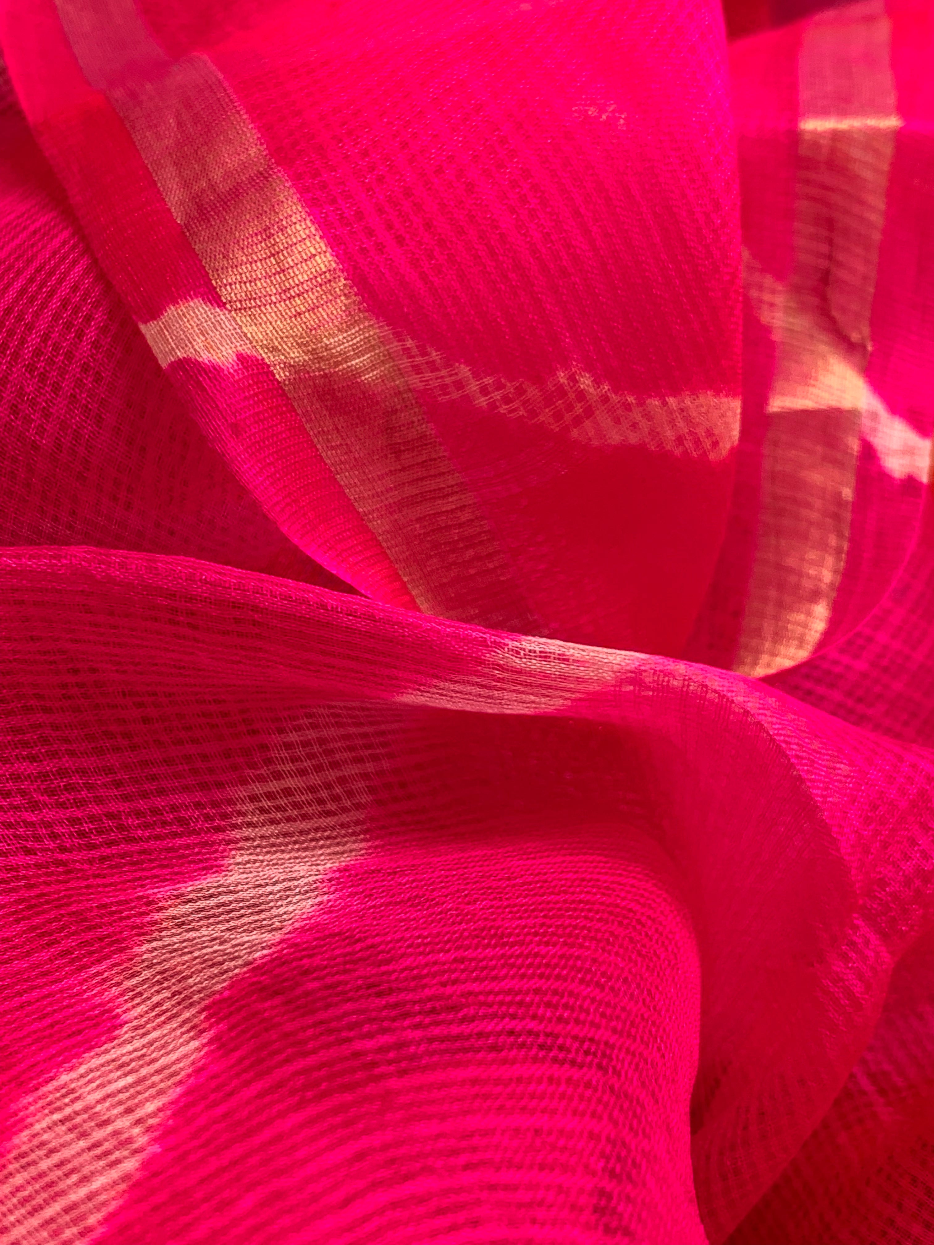 Handcrafted Tie-Dye Silk Kota Doria Dupatta