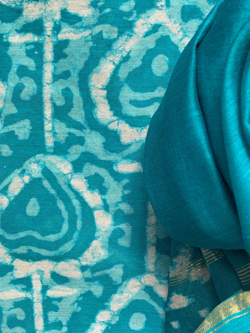 Handblock Chanderi Suit