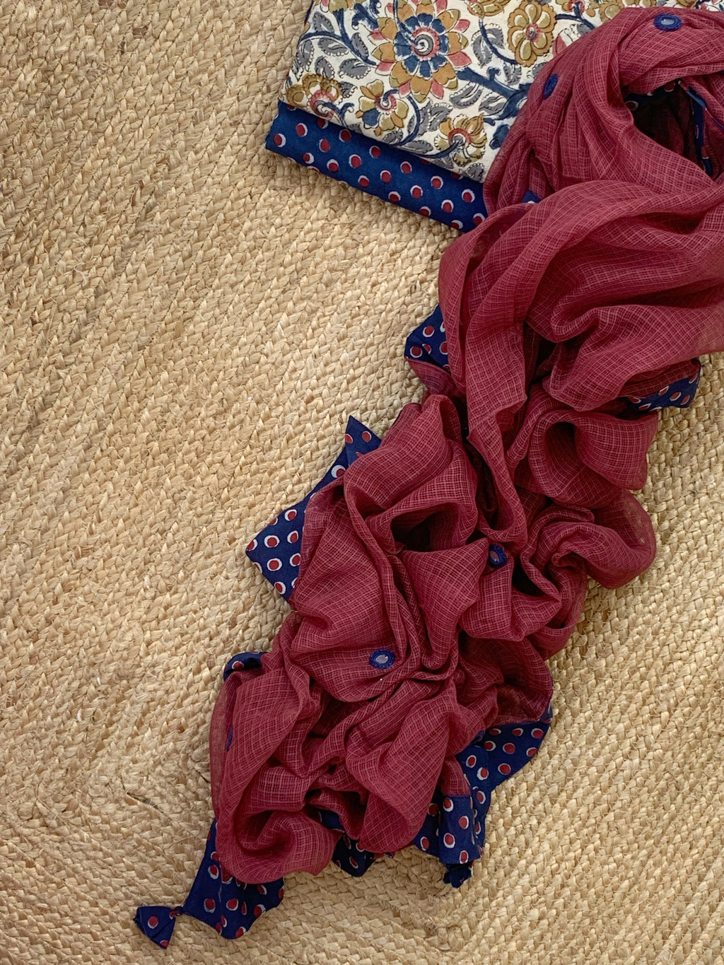 Handblock Cotton Kota Suit
