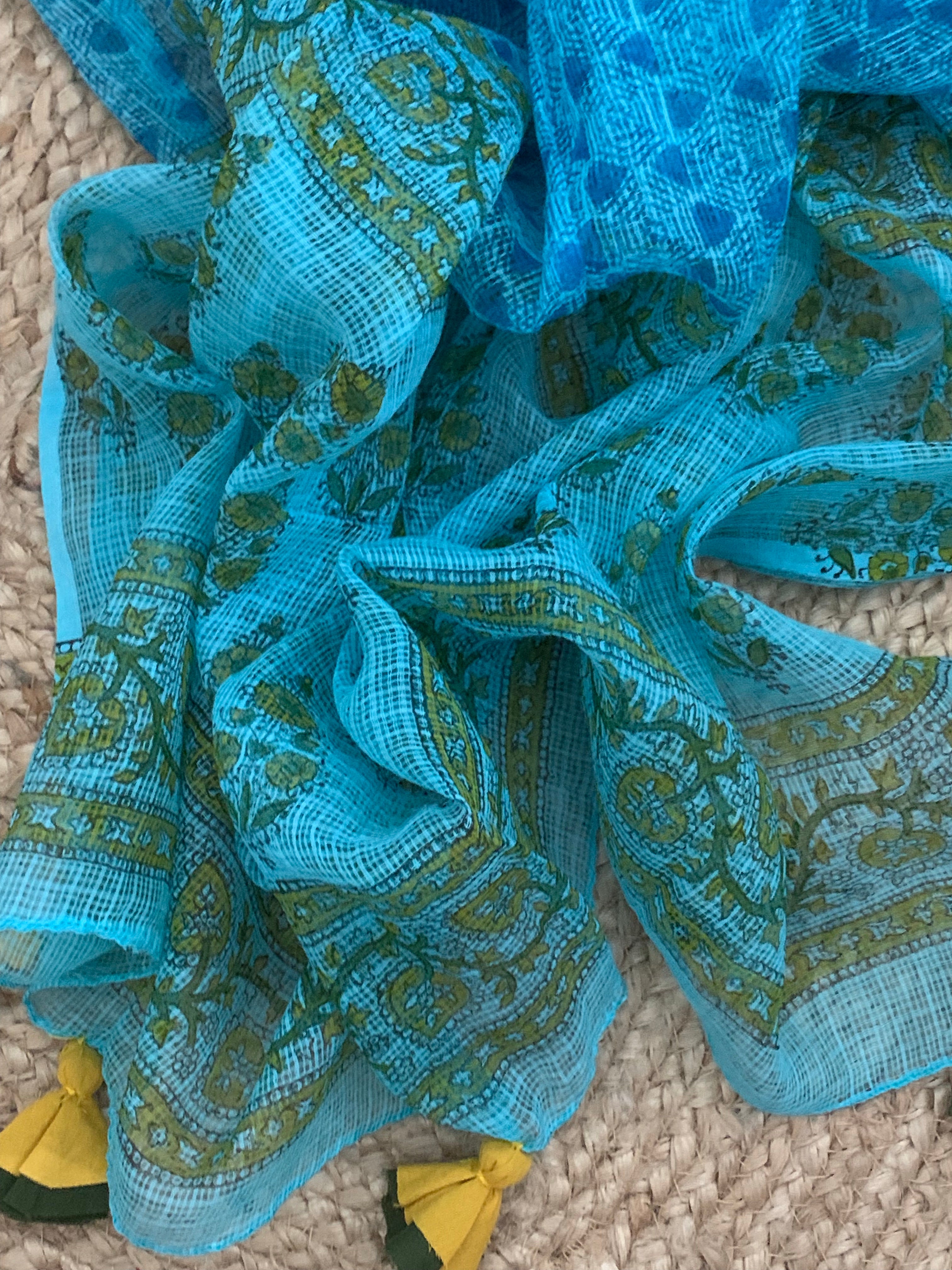 Blue Handcrafted Kota Suit