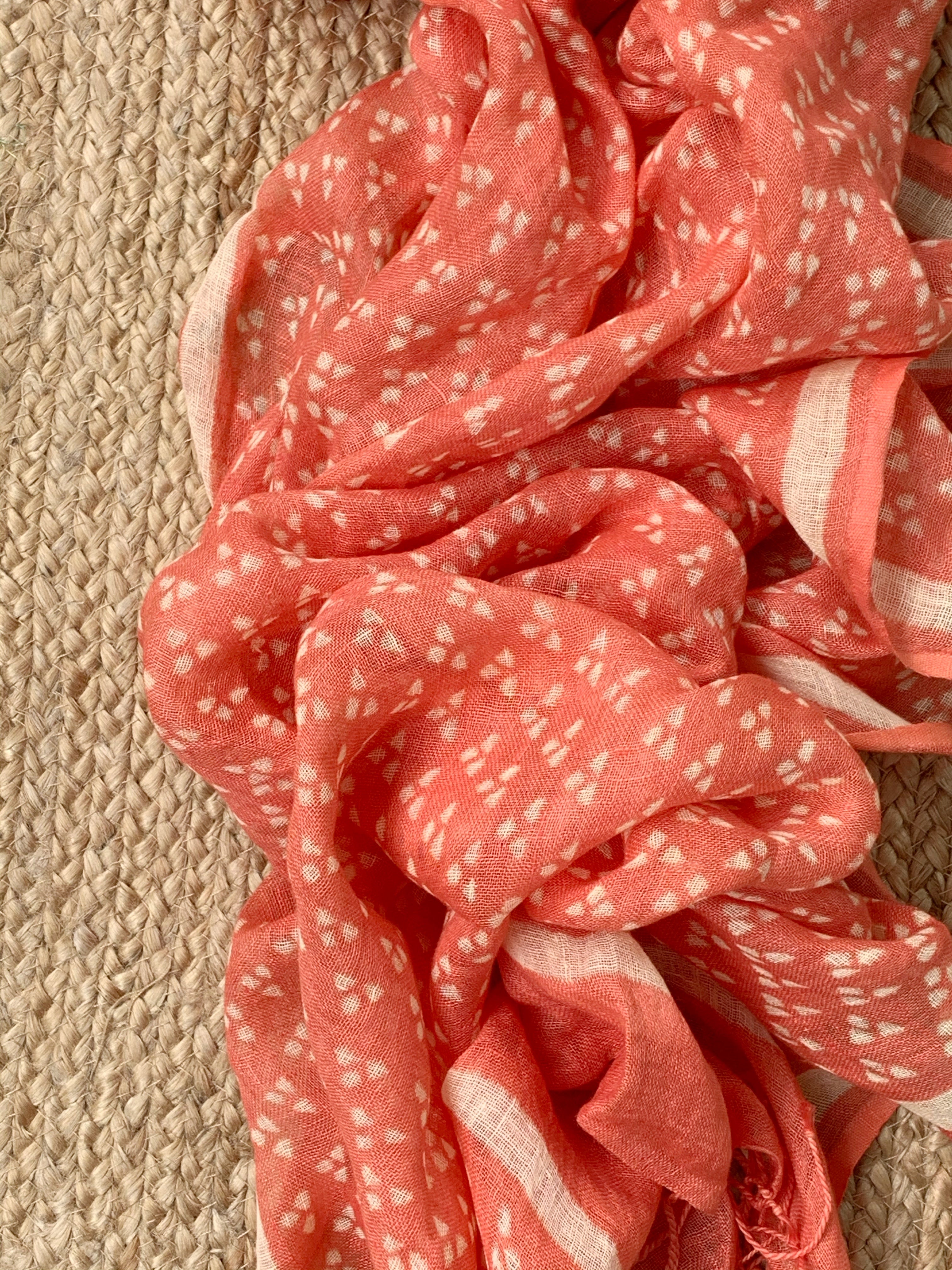 Handblock Printed Linen Dupatta