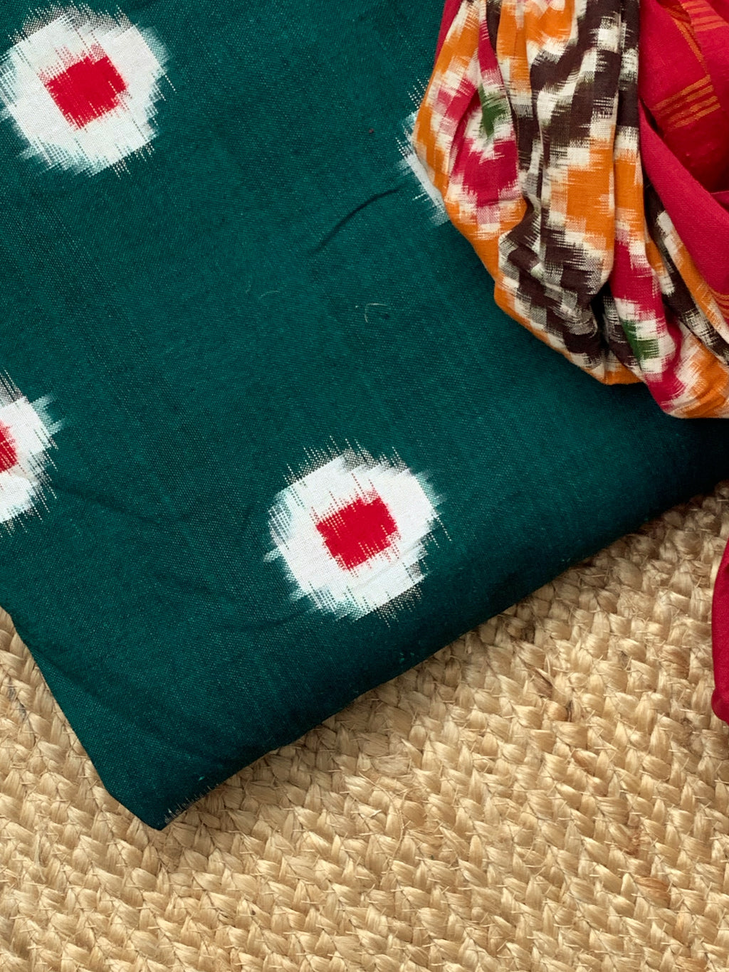 Handwoven Double Ikat Kurta Dupatta Set