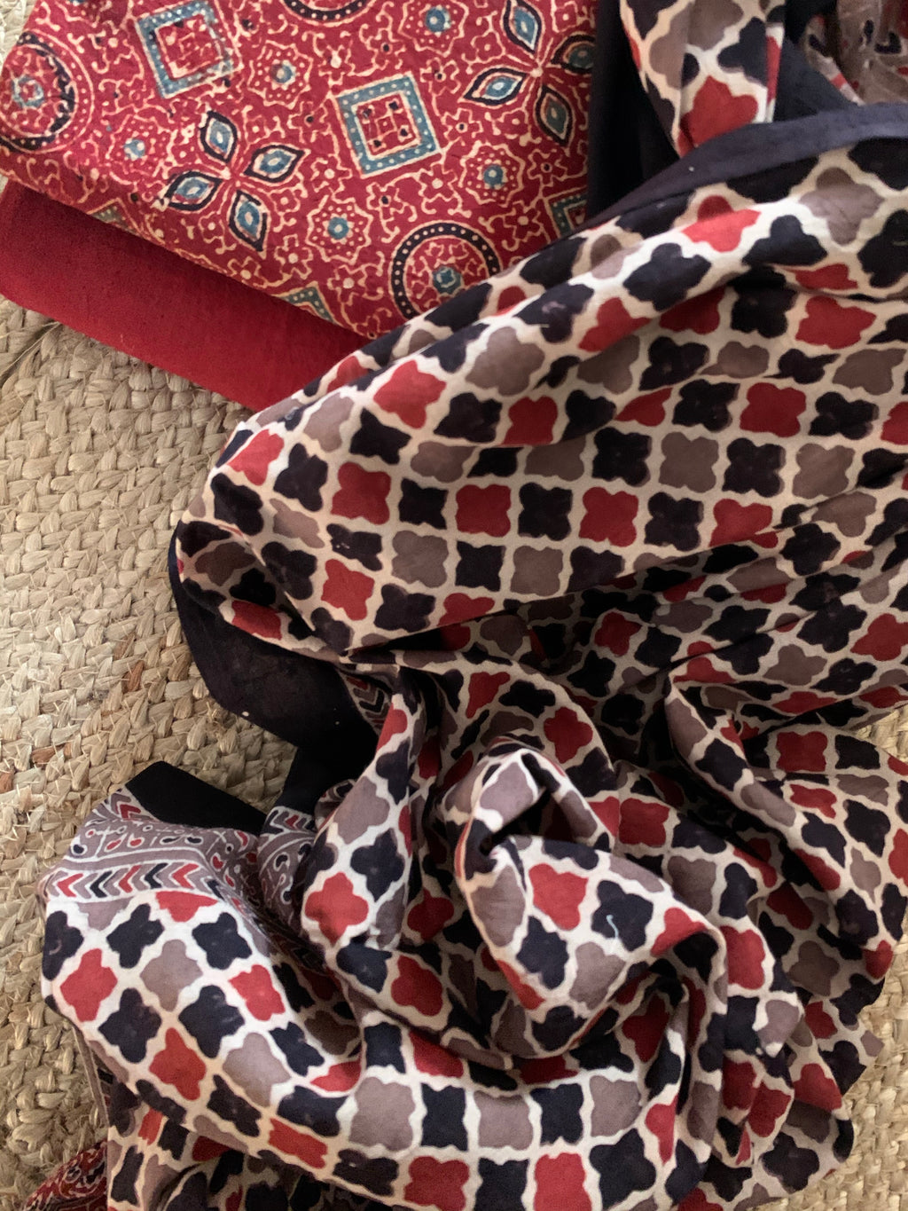Handblock Ajrakh Suit
