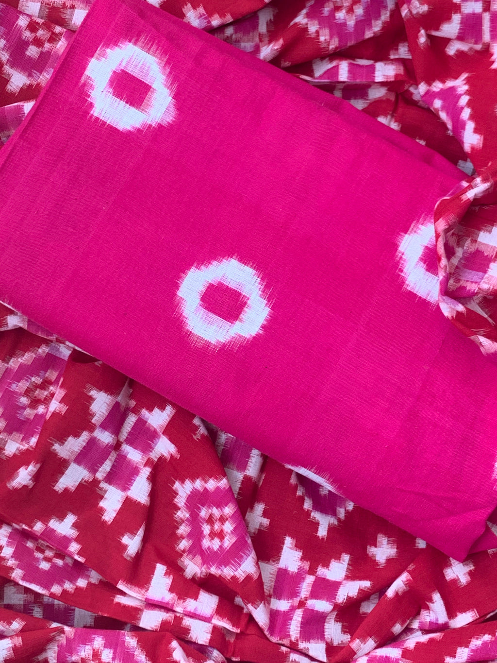 Handwoven Double Ikat Kurta Telia Dupatta Set