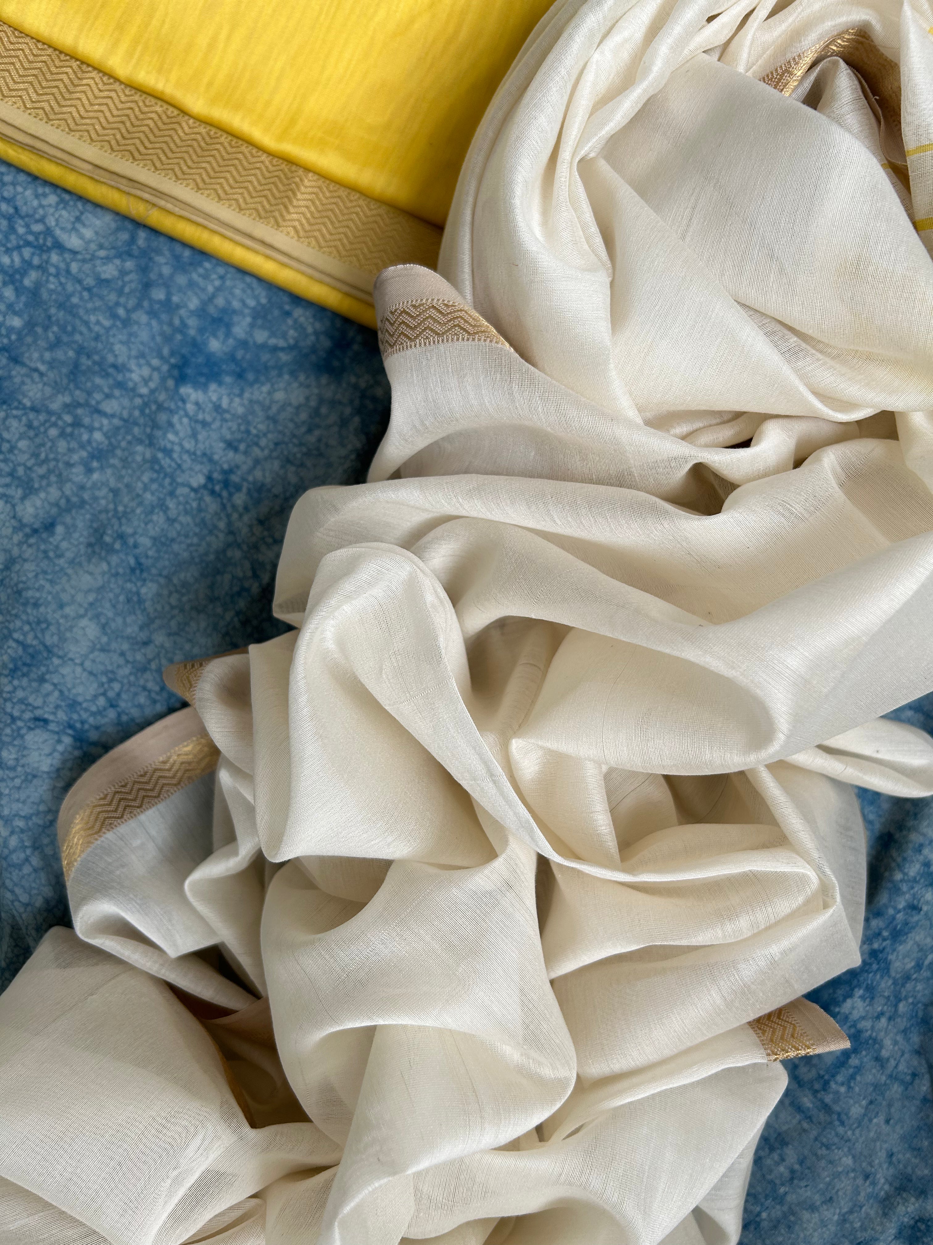 Handwoven Maheshwari Kurta Dupatta Set