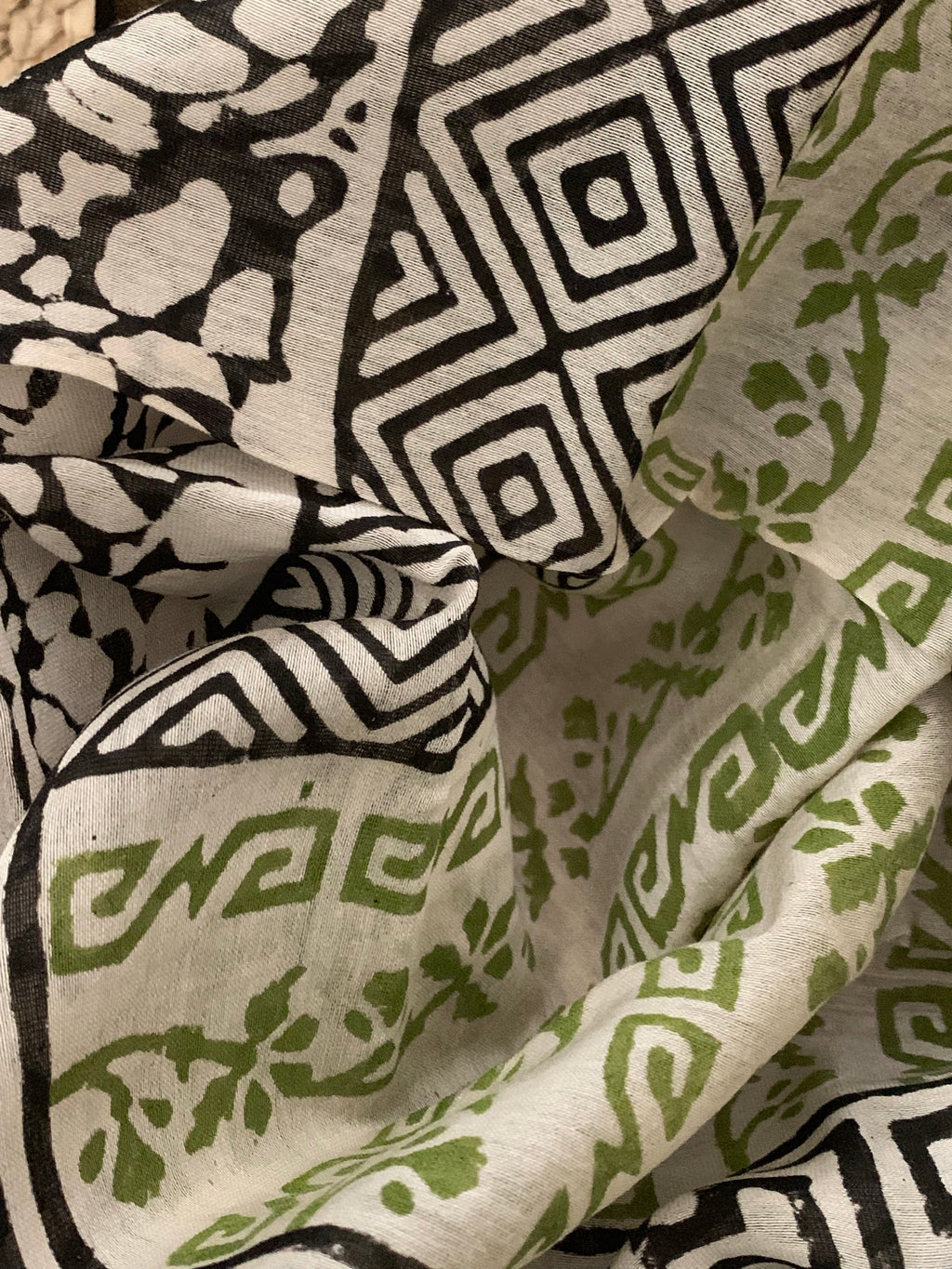 Handblock chanderi suit