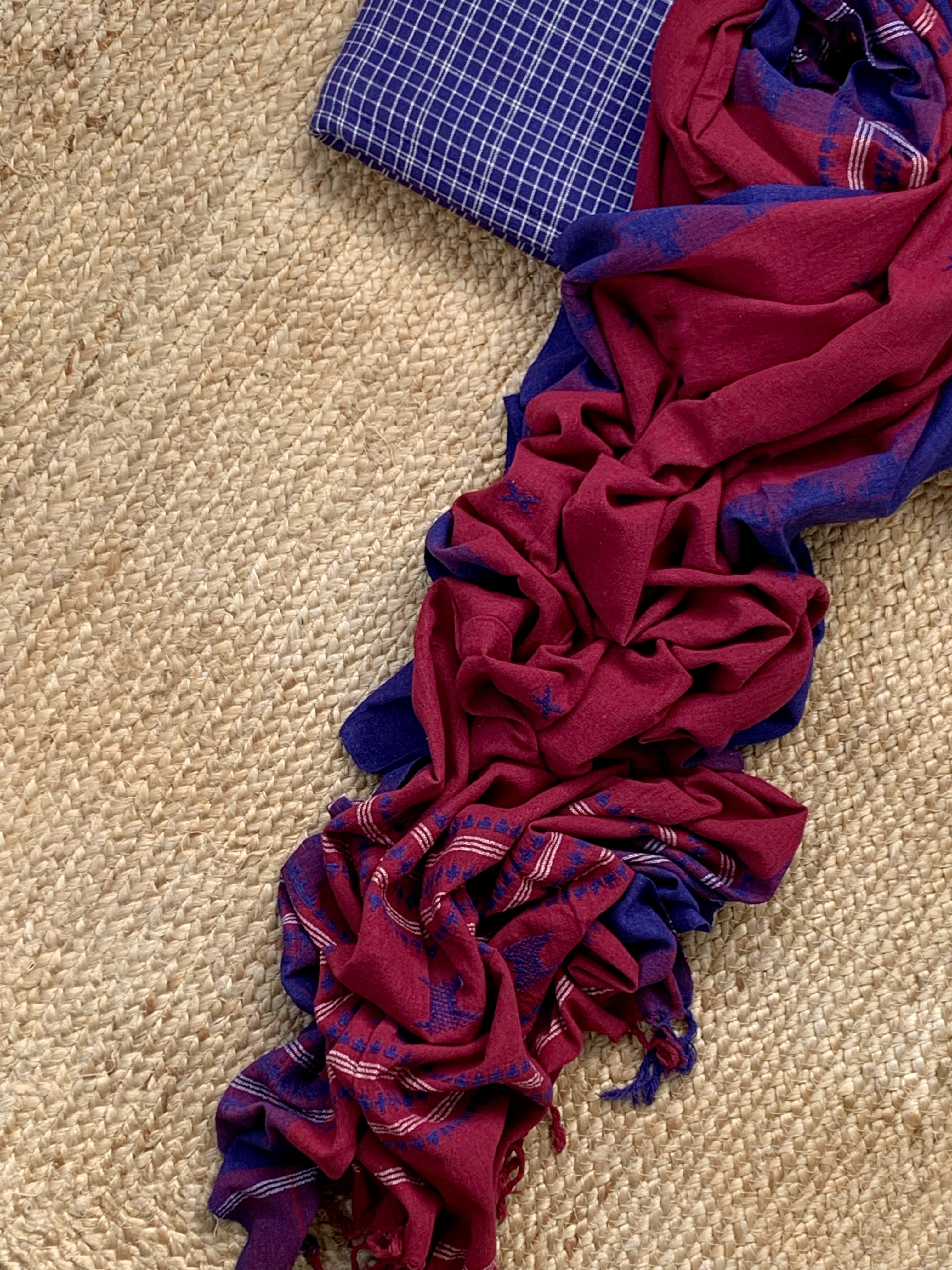 Handspun Handwoven Kotpad Kurta Dupatta Set