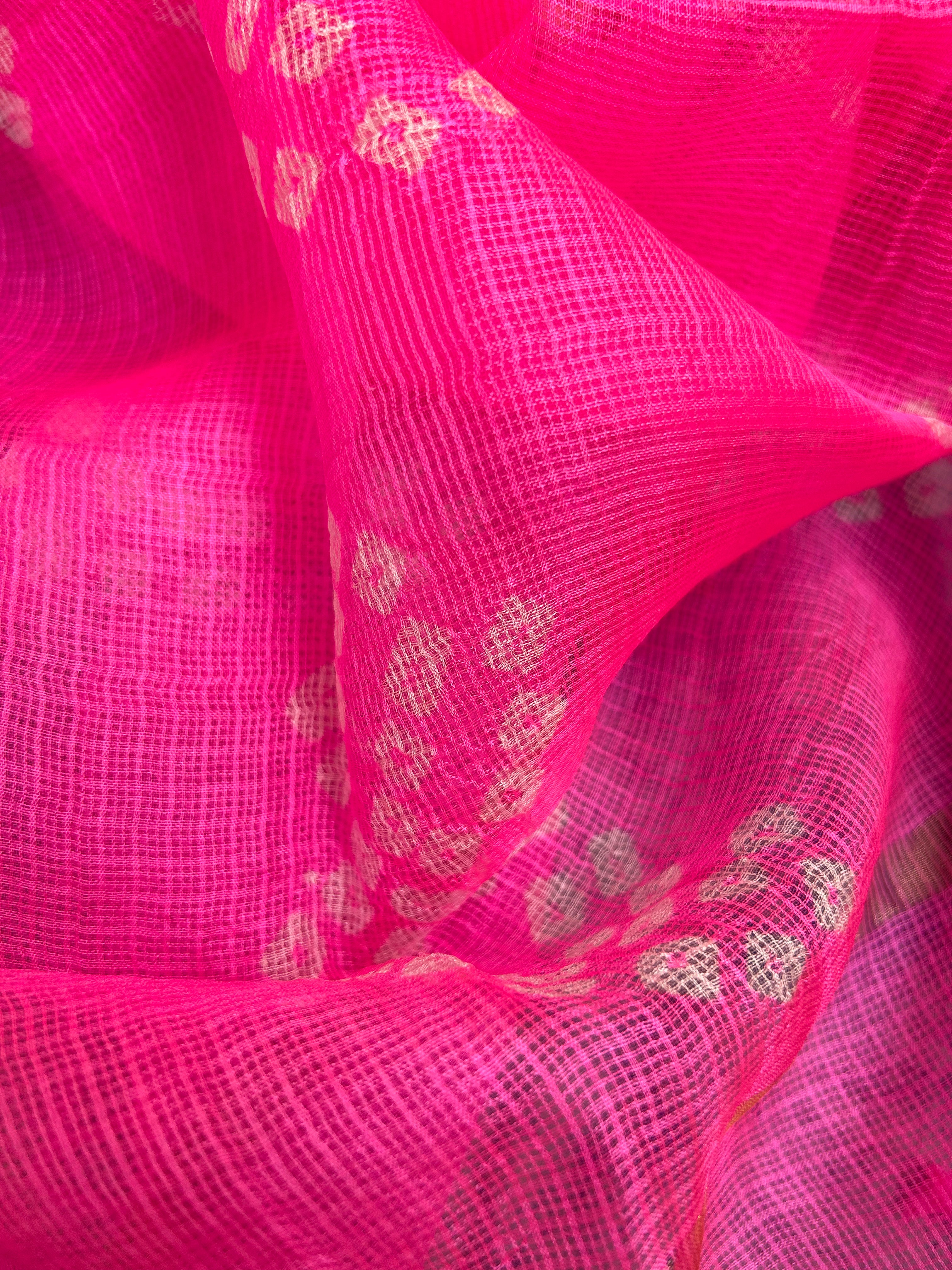 Handcrafted Tie-Dye Silk Kota Doria Dupatta