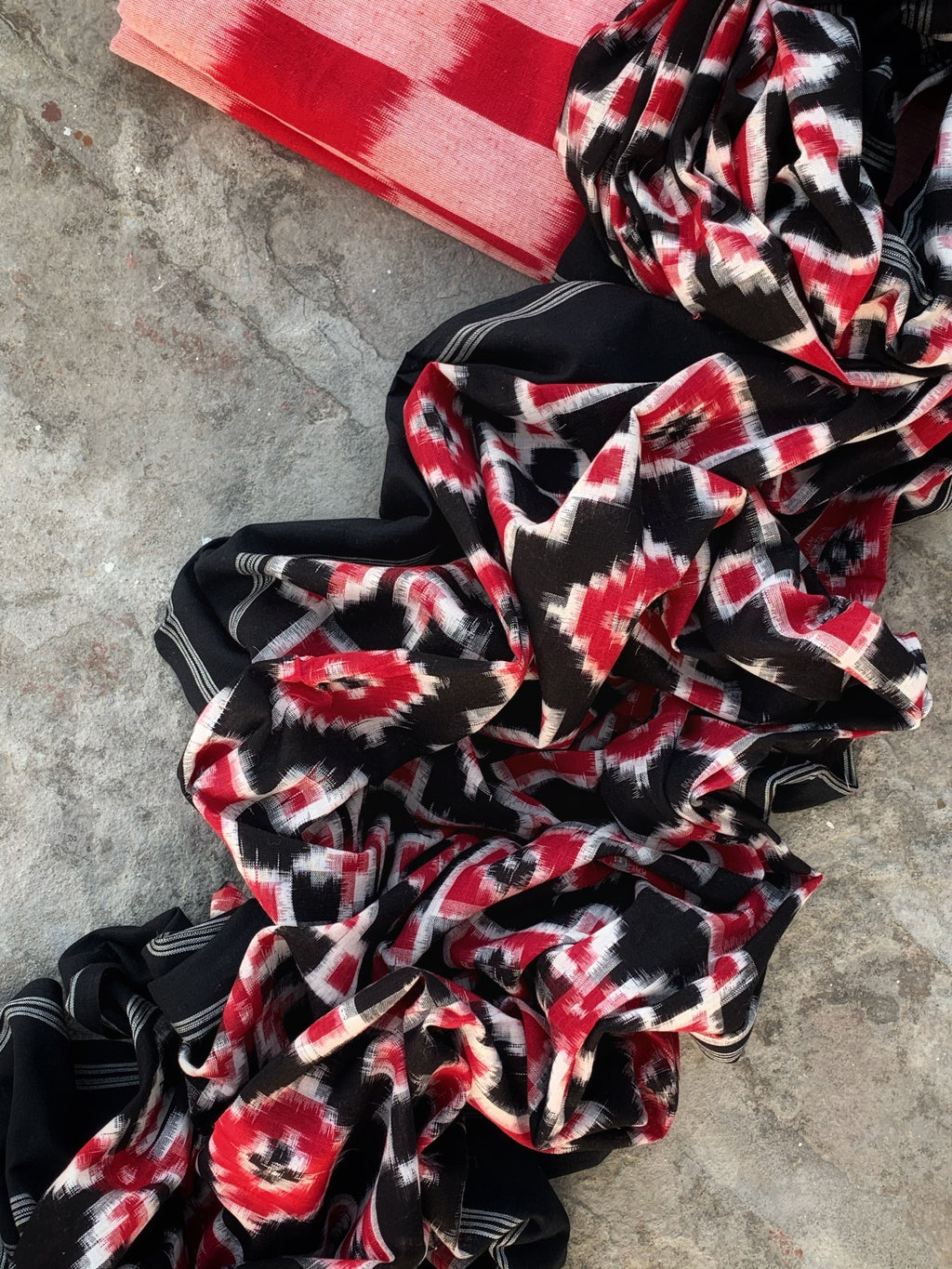 Handwoven Ikat Kurta  Dupatta set