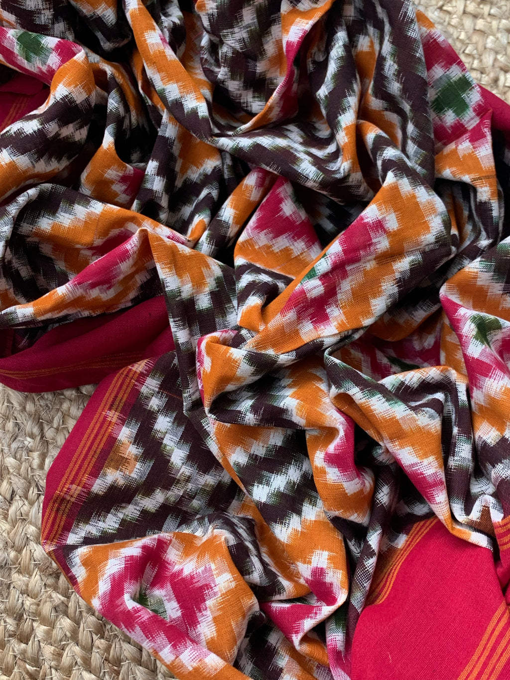 Handwoven Double Ikat Kurta Dupatta Set