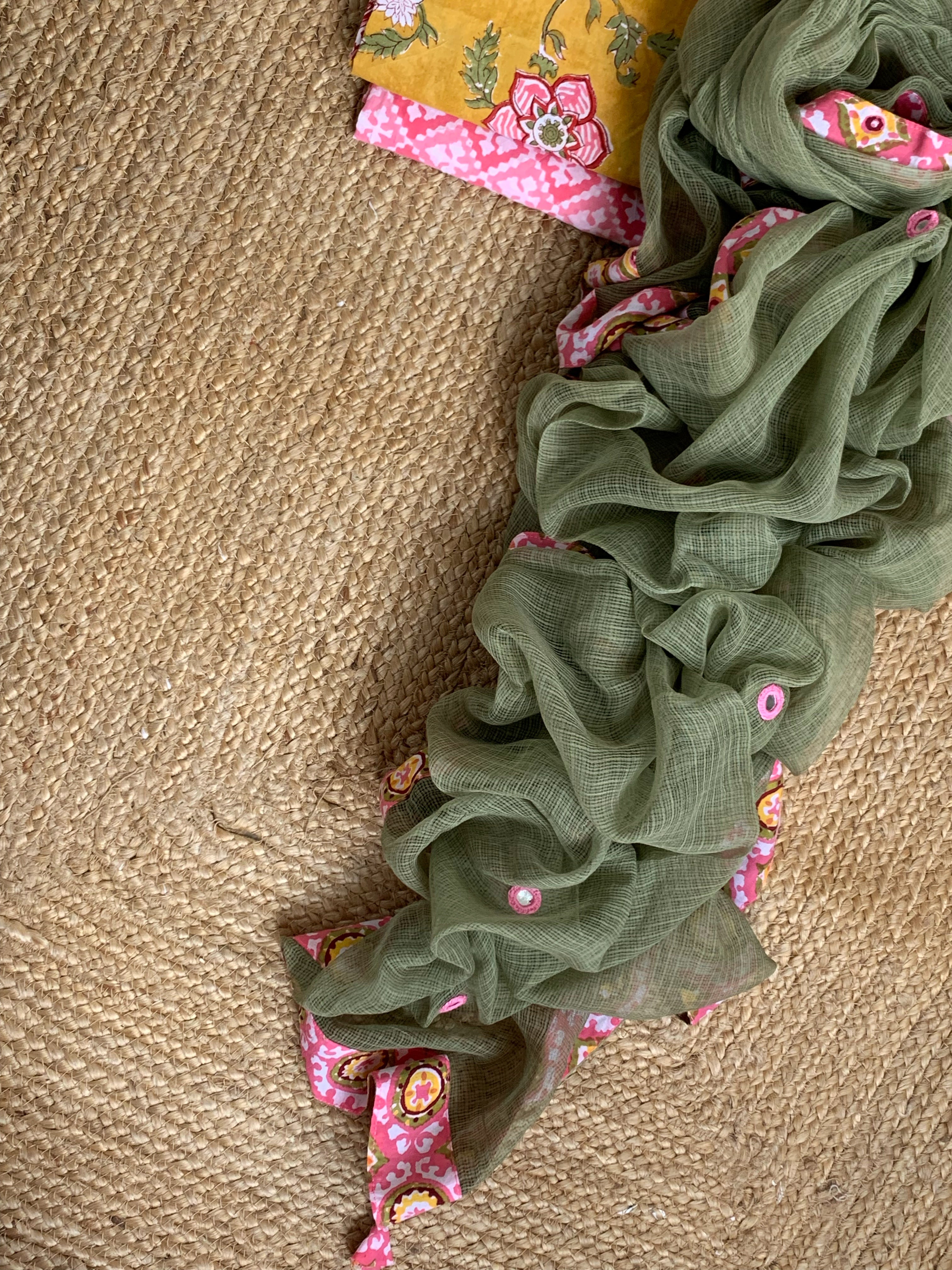 Handblock Cotton Kota Suit