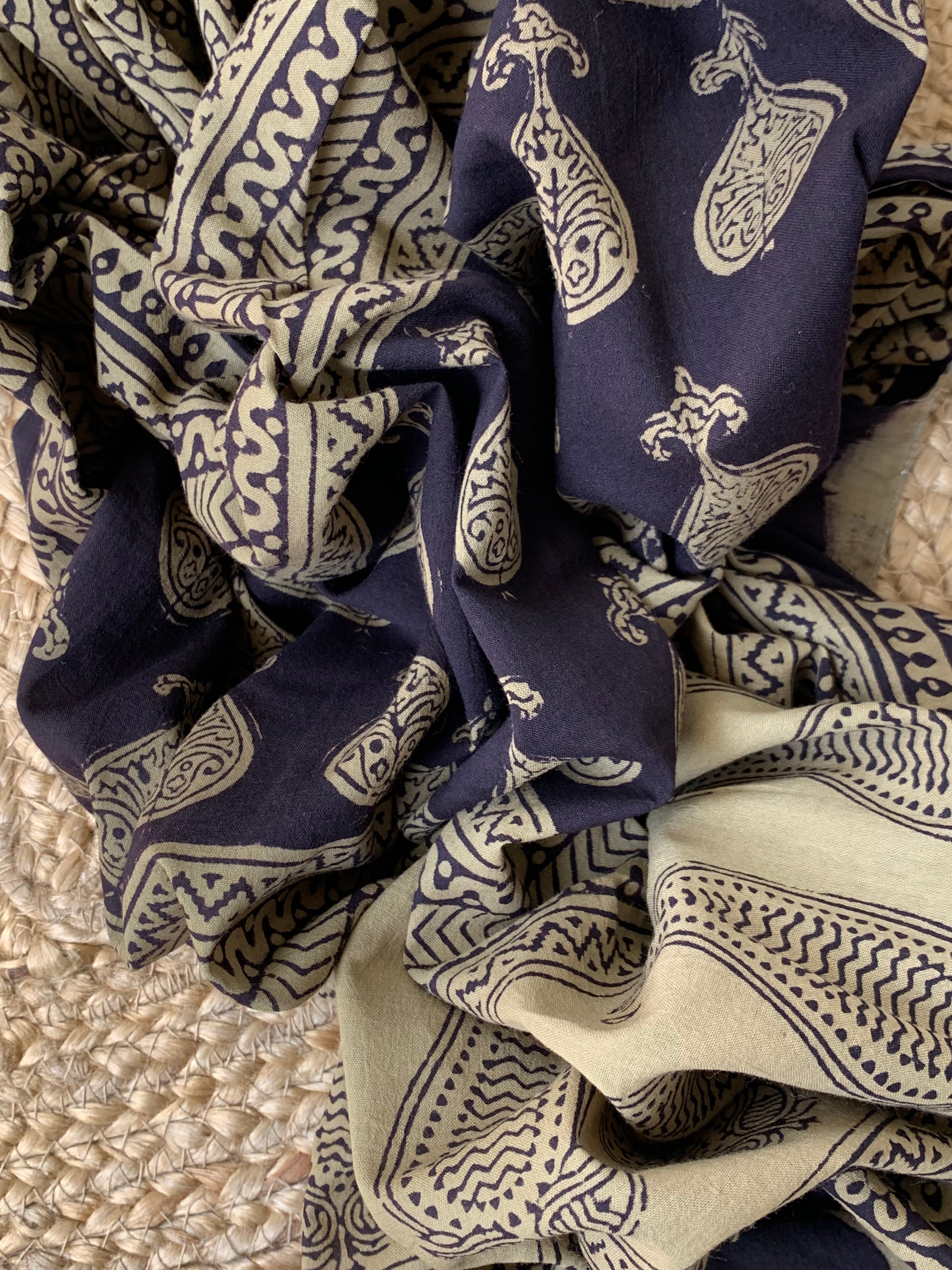 Natural Dyed Bagh Block Print Cotton Suit