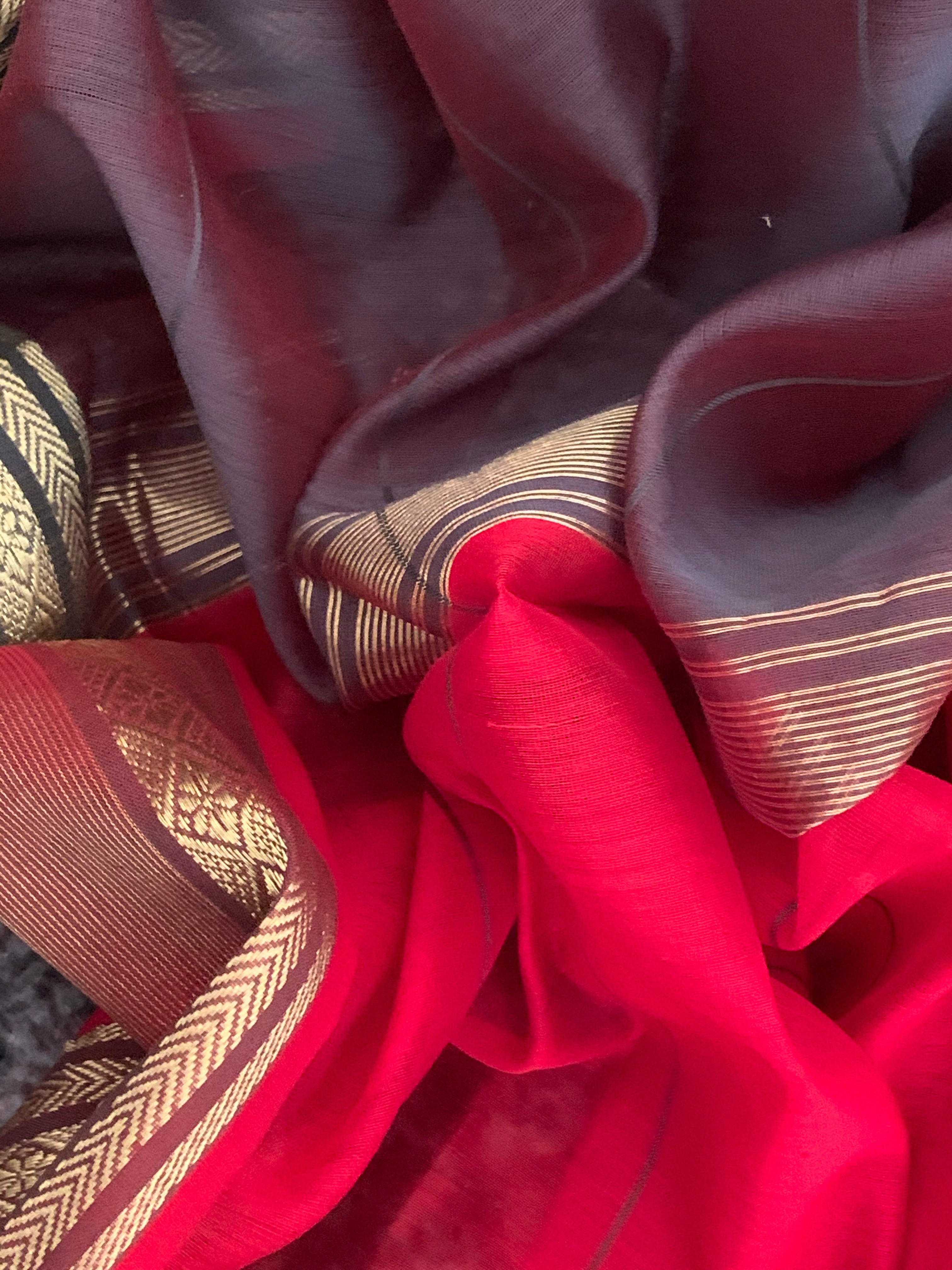 Handwoven Maheshwari Silk Cotton Dupatta