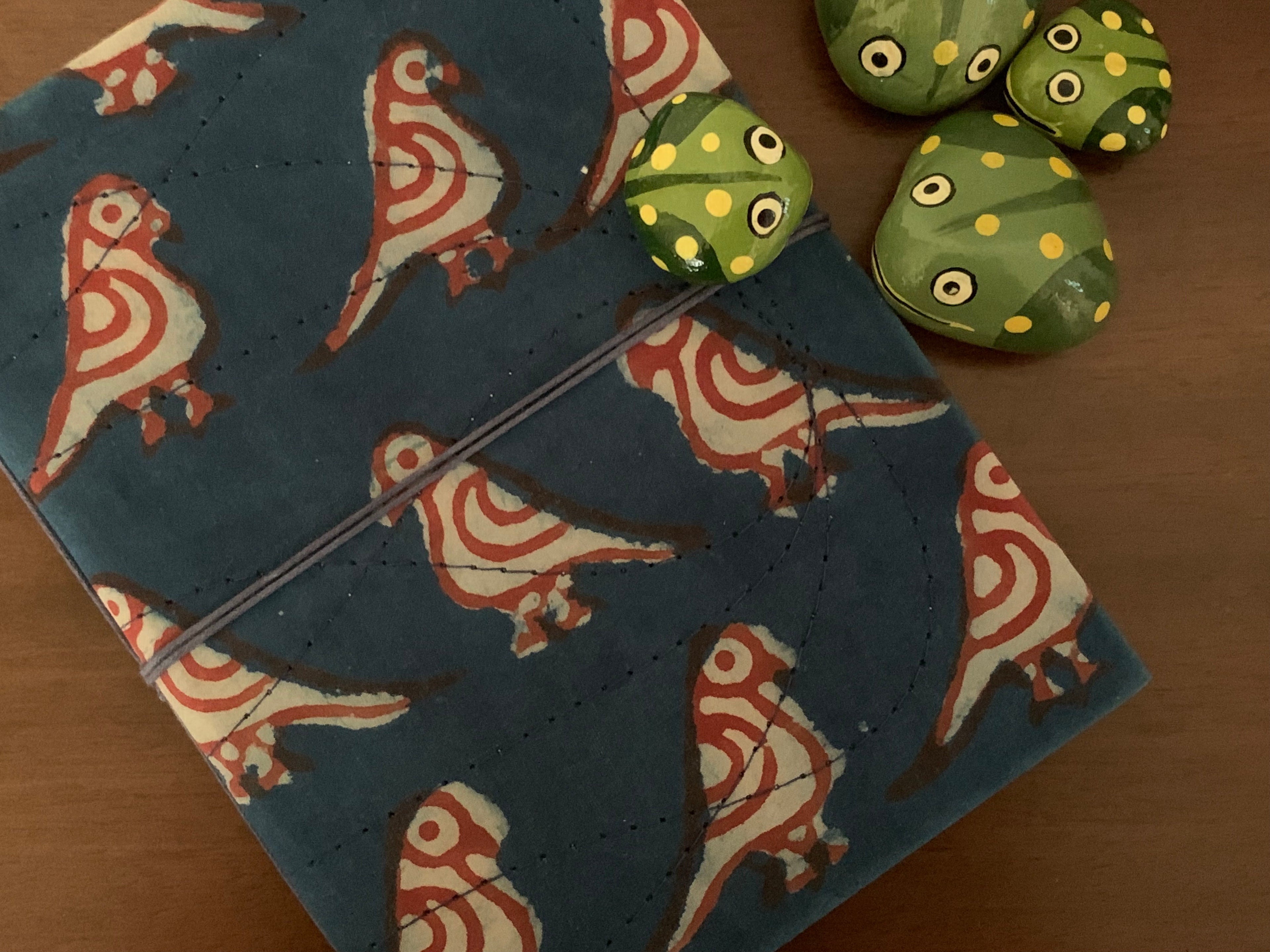 Block Print Fabric Cover Diary  A5